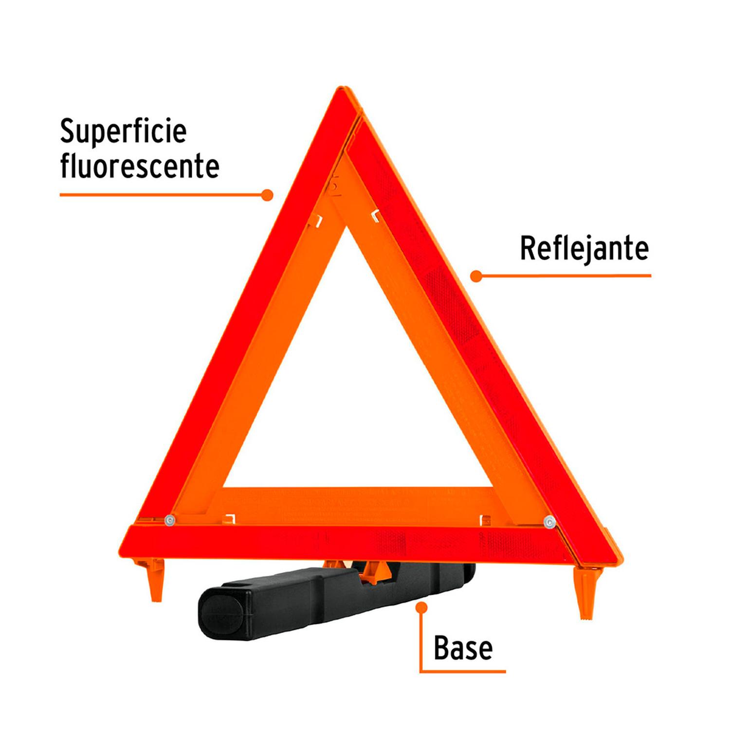 TRIÁNGULO DE SEGURIDAD REFLECTANTE TRUPER PLEGABLE CON ESTUCHE DE PLÁSTICO - 3