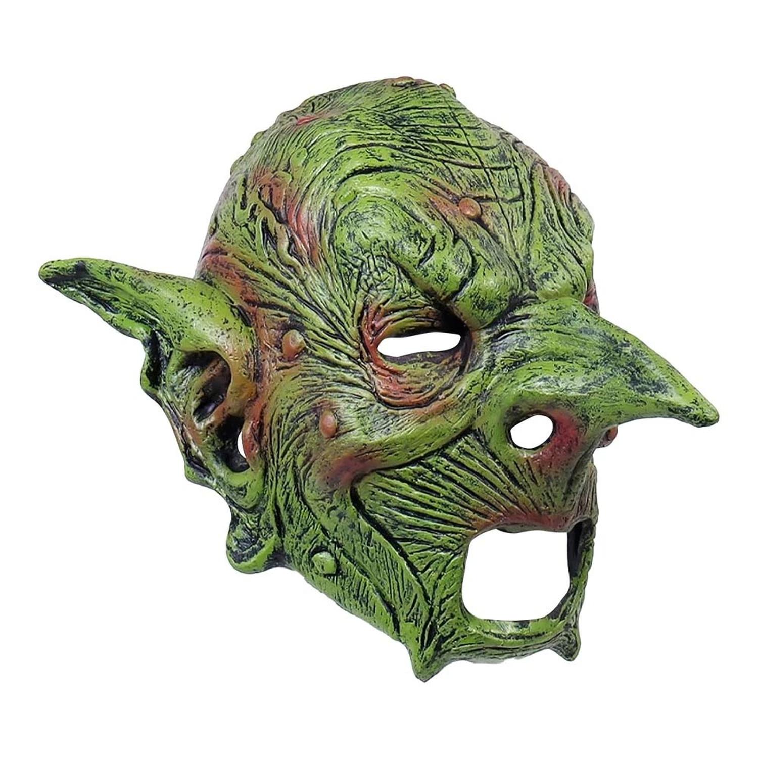 MÁSCARA DE GOBLIN DUENDE VERDE ESPELUZNANTE LÁTEX HALLOWEEN - 4