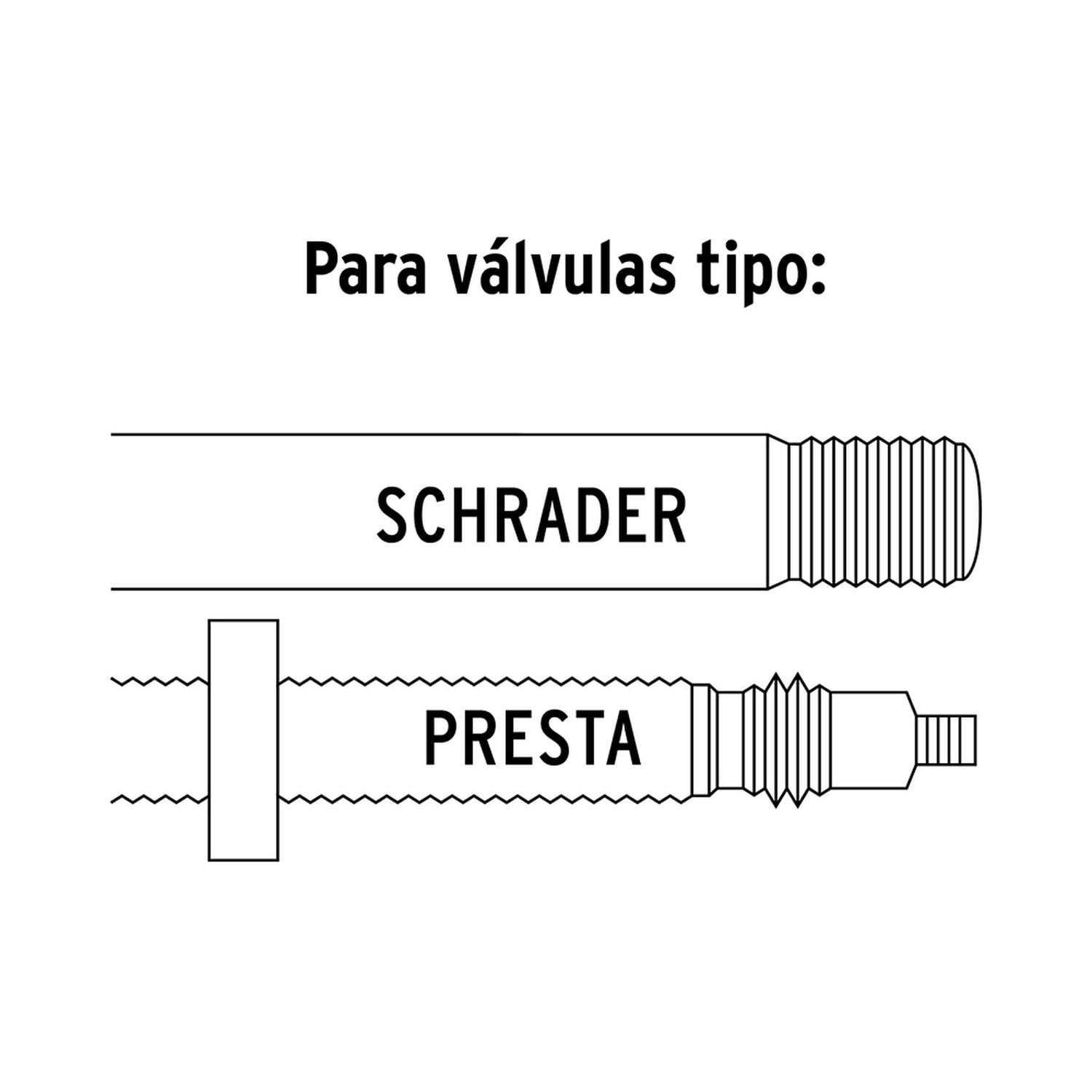 INFLADOR PORTÁTIL PARA BICICLETAS 75 PSI TRUPER BOM-MI-X - 4