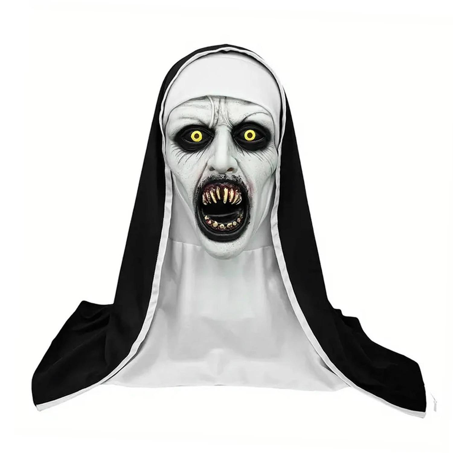 MÁSCARA DE LA MONJA EL CONJURO LÁTEX HALLOWEEN - 1