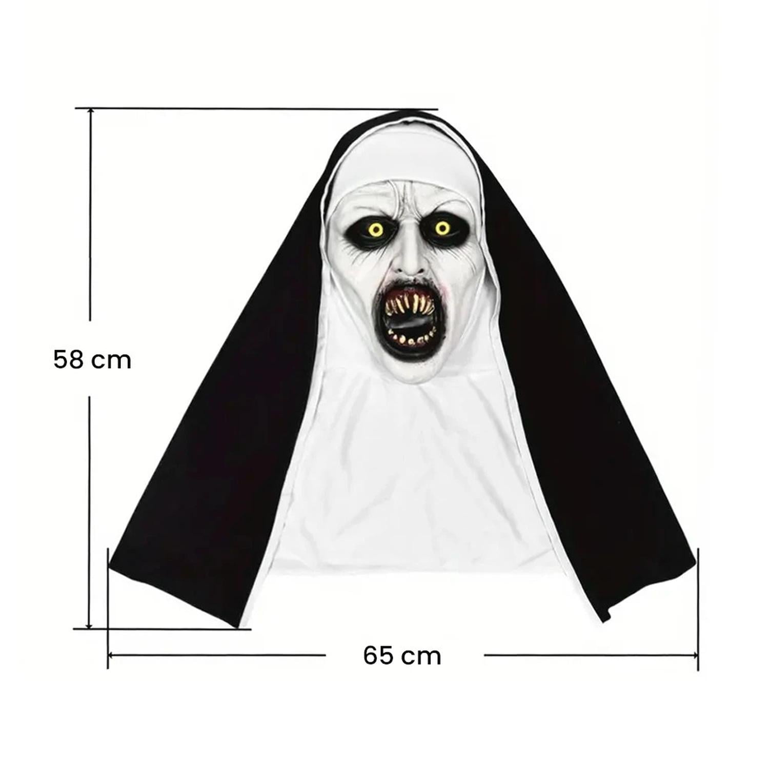 MÁSCARA DE LA MONJA EL CONJURO LÁTEX HALLOWEEN - 3