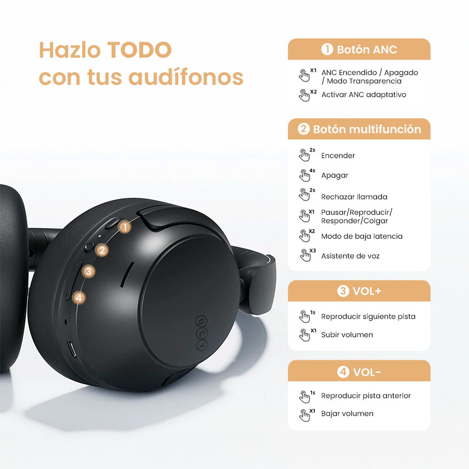 AUDÍFONOS INALÁMBRICOS QCY H3S CON CANCELACIÓN DE RUIDO - 6