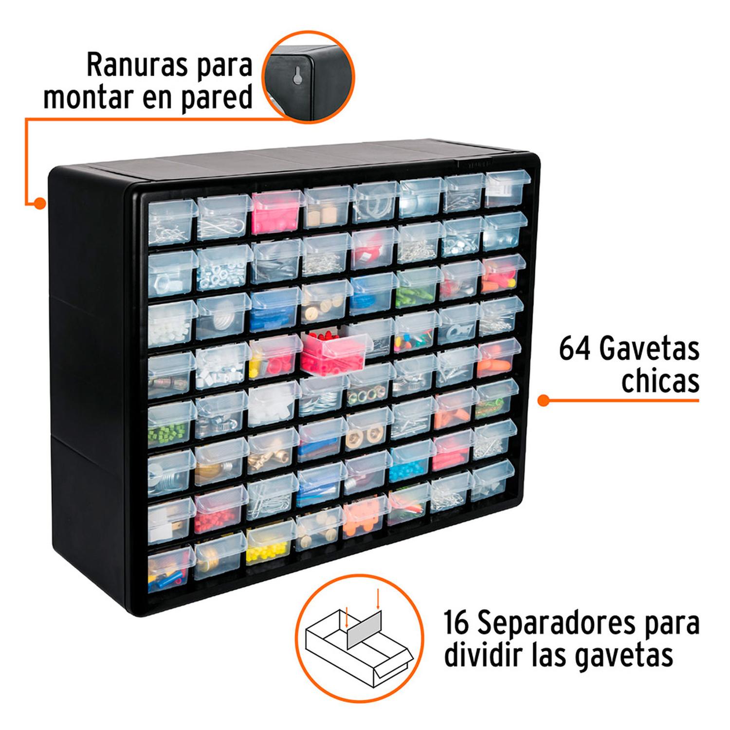 ORGANIZADOR TRUPER DE 64 GAVETAS APILABLE - 2