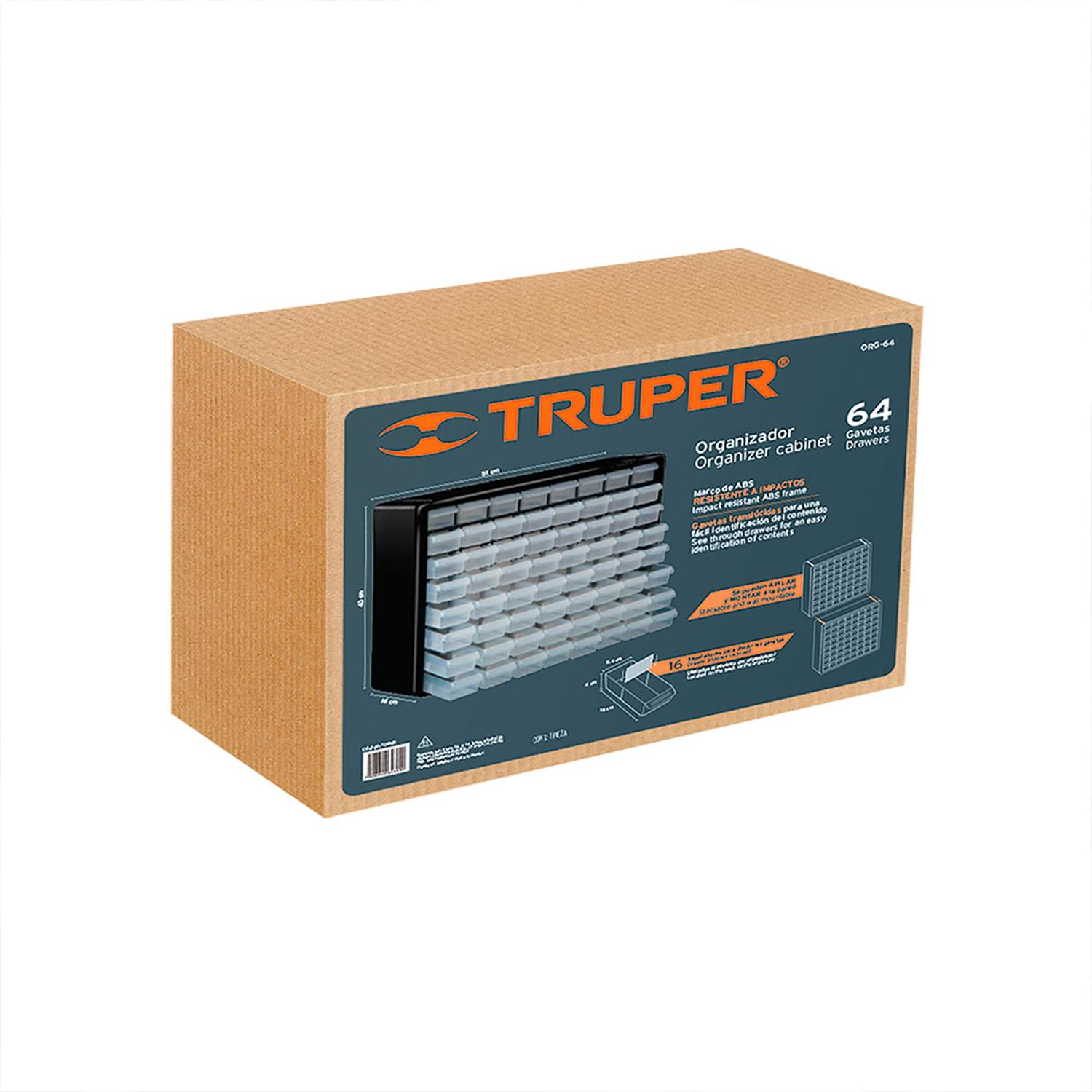 ORGANIZADOR TRUPER DE 64 GAVETAS APILABLE - 9