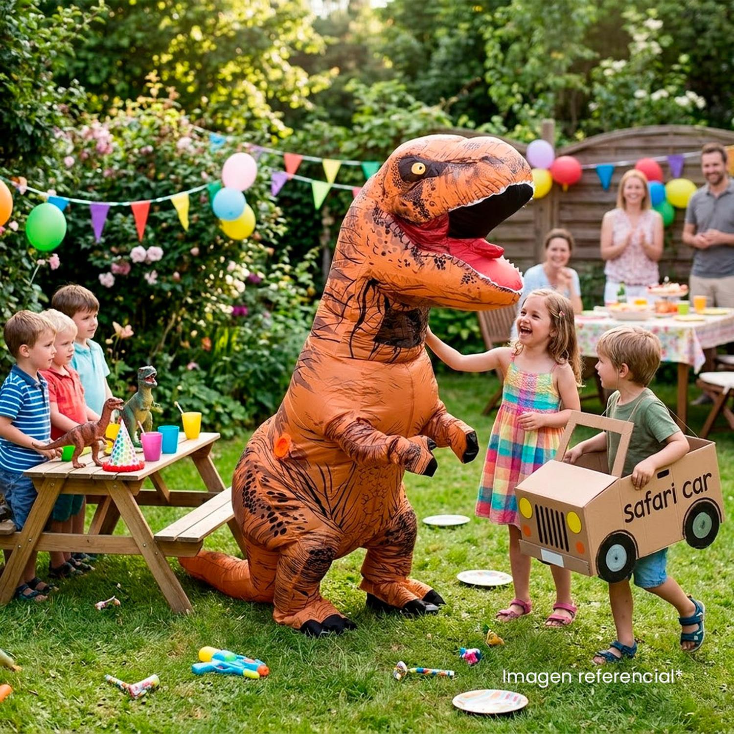 DISFRAZ DINOSAURIO T-REX INFLABLE PARA NIÑOS HALLOWEEN COSPLAY - 8