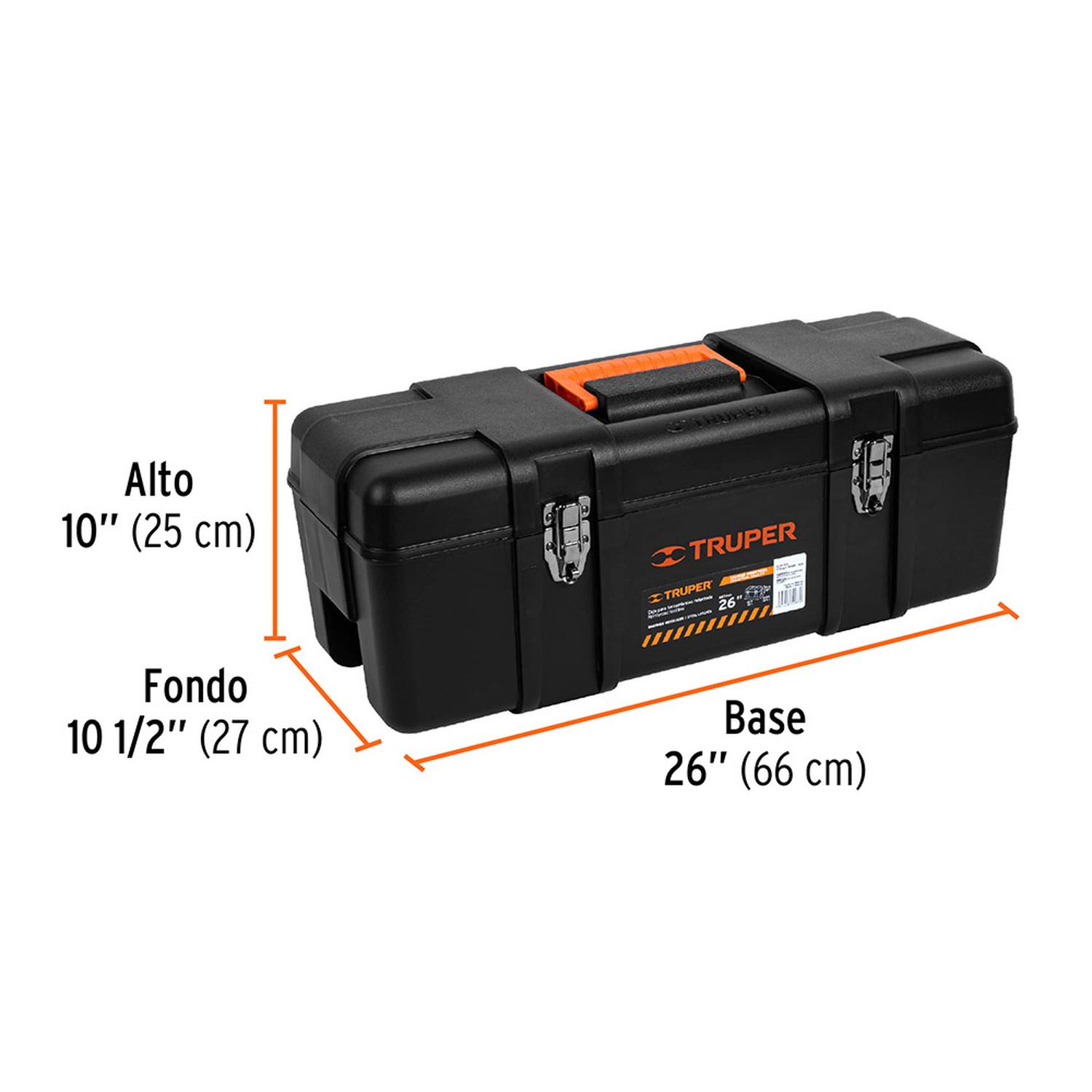 CAJA DE HERRAMIENTAS TRUPER 26 PULGADAS CON CHAROLA EXTRAÍBLE - 4