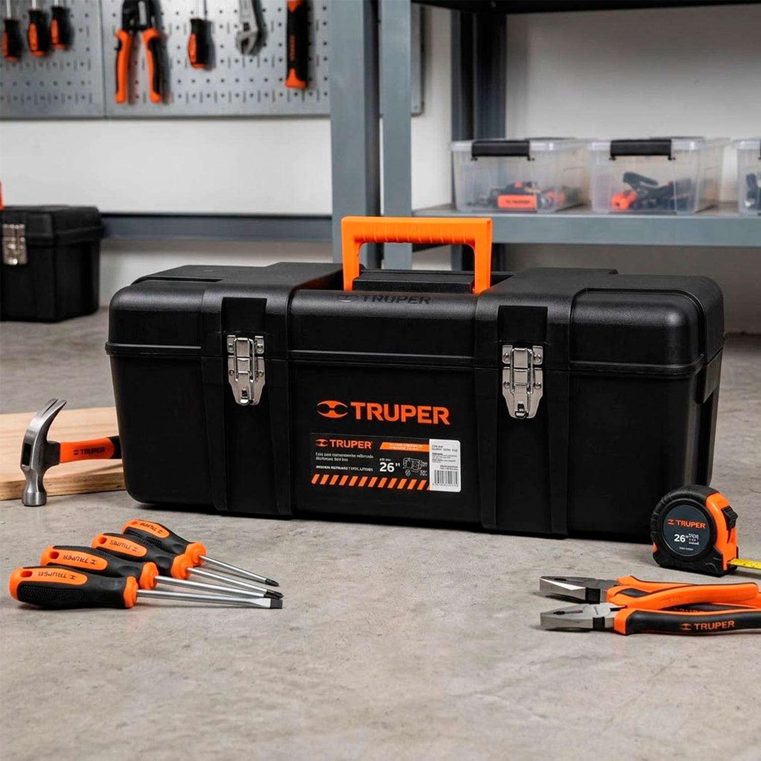 CAJA DE HERRAMIENTAS TRUPER 26 PULGADAS CON CHAROLA EXTRAÍBLE - 6