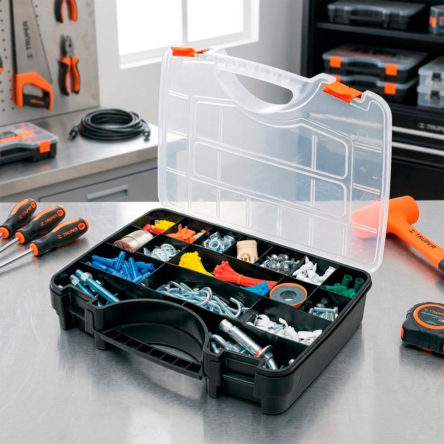 ORGANIZADOR REFORZADO TRUPER 17 PULGADAS CON 17 COMPARTIMENTOS DISEÑO ERGONÓMICO - 7