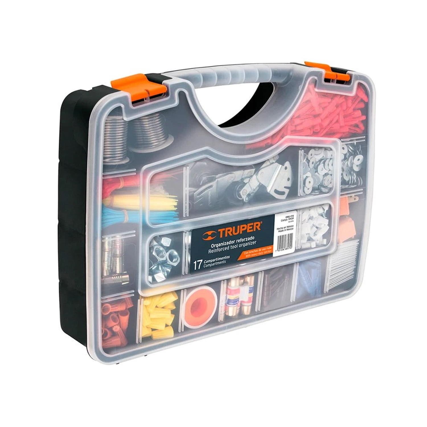 ORGANIZADOR REFORZADO TRUPER 17 PULGADAS CON 17 COMPARTIMENTOS DISEÑO ERGONÓMICO - 8