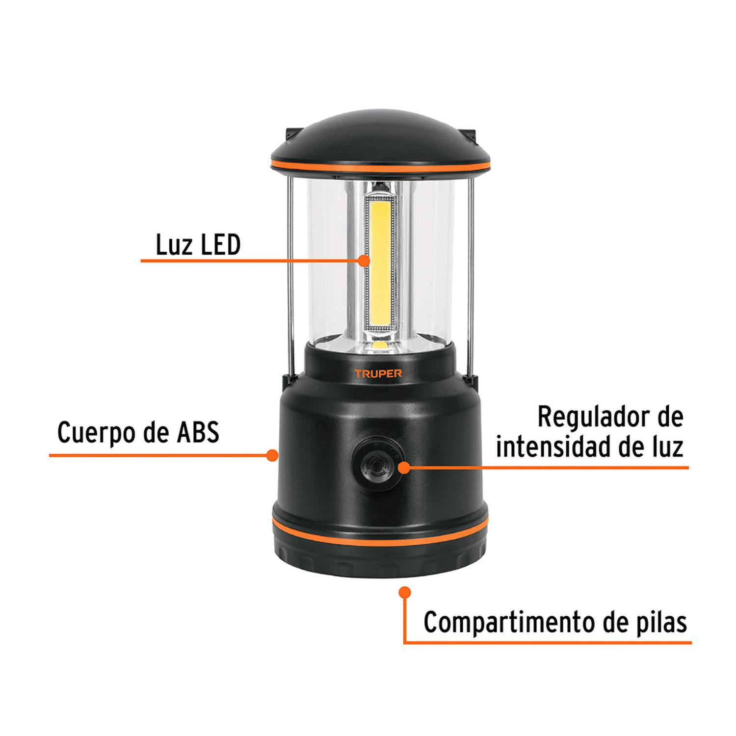 LINTERNA FAROL TRUPER LED 550 LM PARA CAMPAMENTO CON 3 PILAS TIPO D - 2