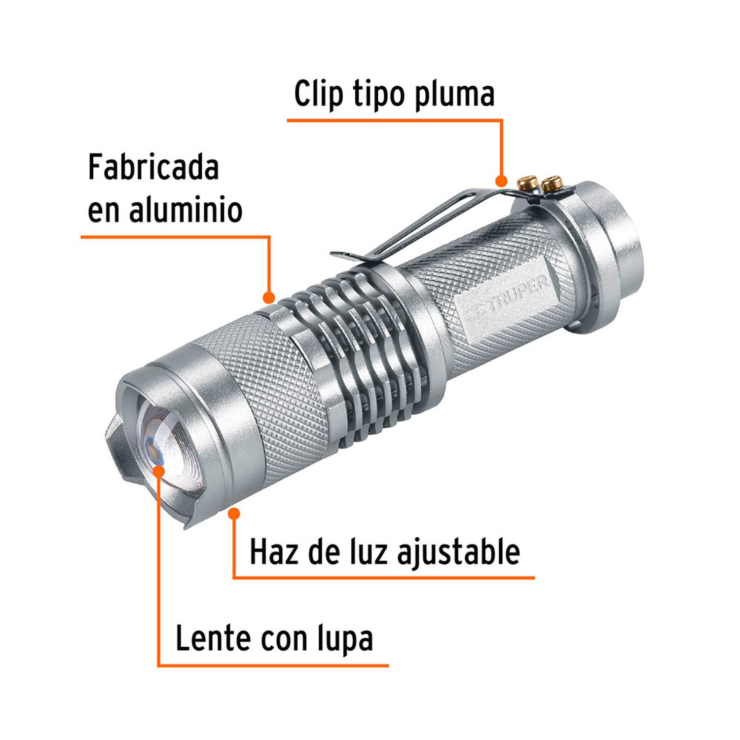 LINTERNA DE ALUMINIO TRUPER LED 40 LM CON 1 PILA AA - 3