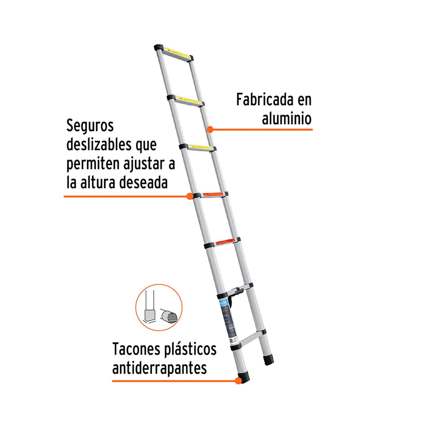 ESCALERA TELESCÓPICA TRUPER ESTE-207 CON 7 PELDAÑOS - 2