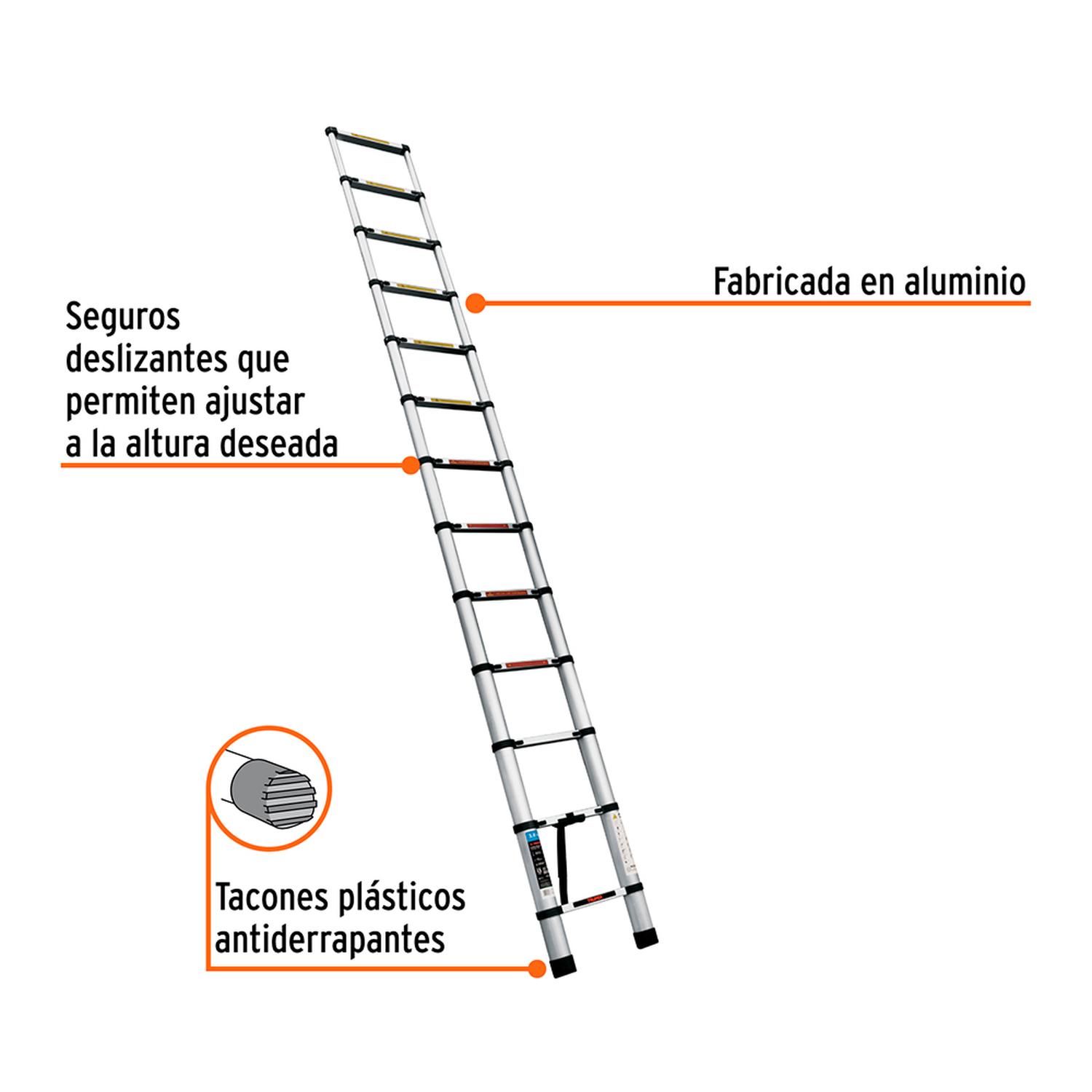 ESCALERA TELESCÓPICA TRUPER ESTE-213 CON 13 PELDAÑOS - 2