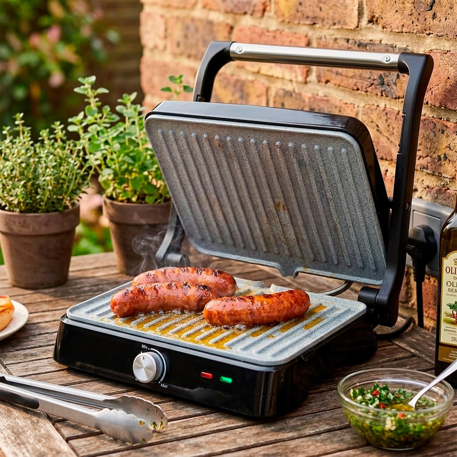 PARRILLA ELÉCTRICA TAURUS ASTERIA II 2000W PARRILLA Y PLANCHA 2 EN 1 - 7