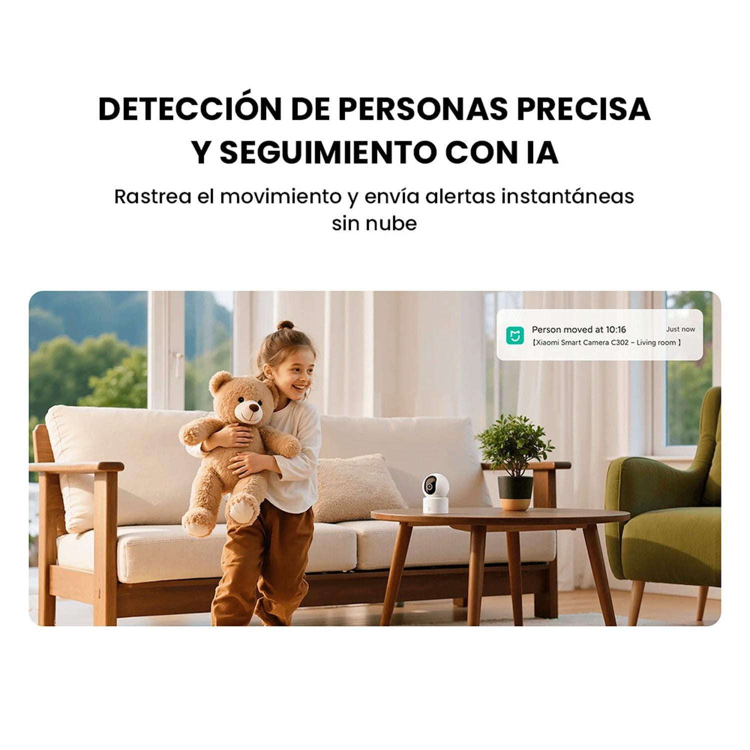 CÁMARA SEGURIDAD INTELIGENTE XIAOMI C302 UHD 2K 360° CON FUNCIONES IA MEJORADAS - 4