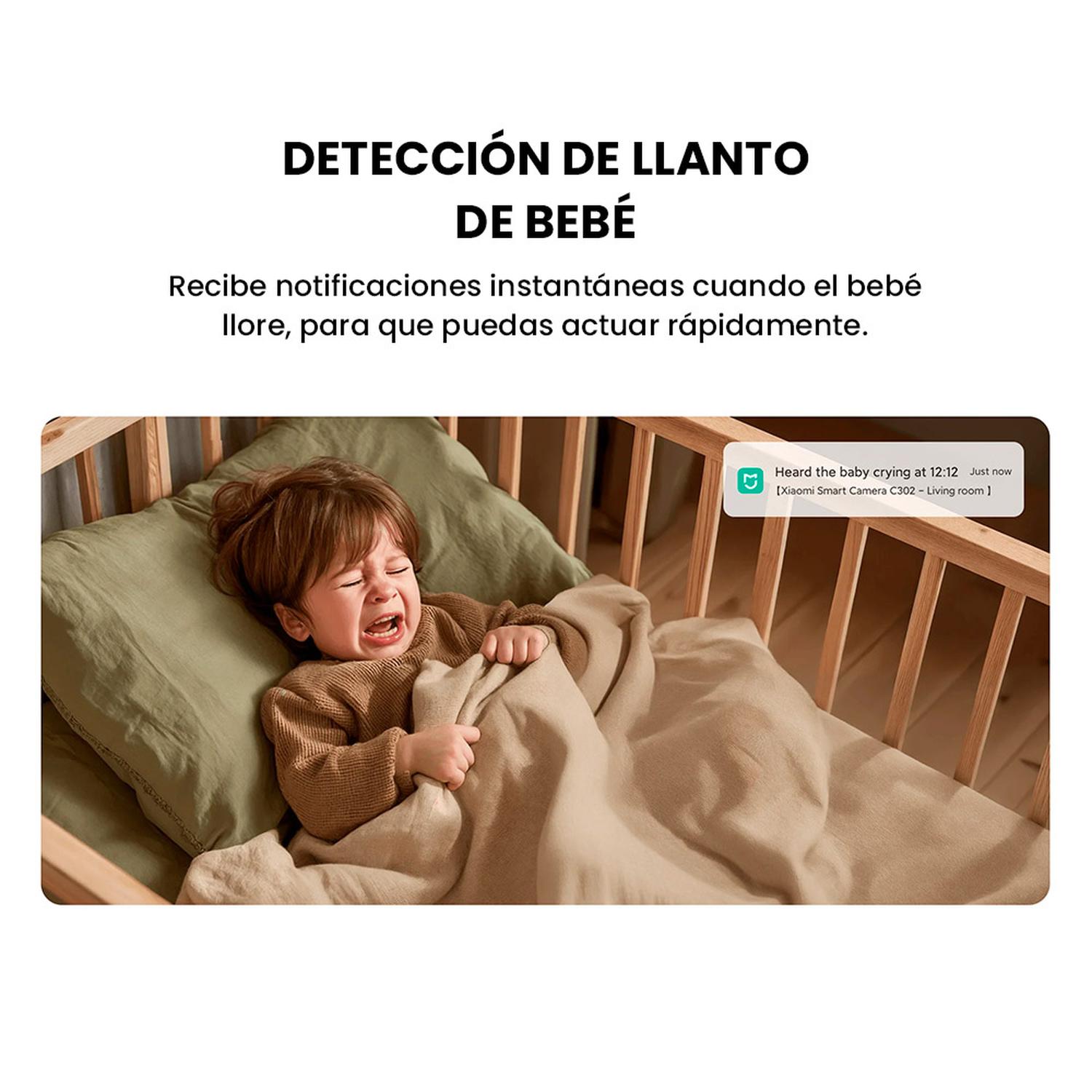 CÁMARA SEGURIDAD INTELIGENTE XIAOMI C302 UHD 2K 360° CON FUNCIONES IA MEJORADAS - 5