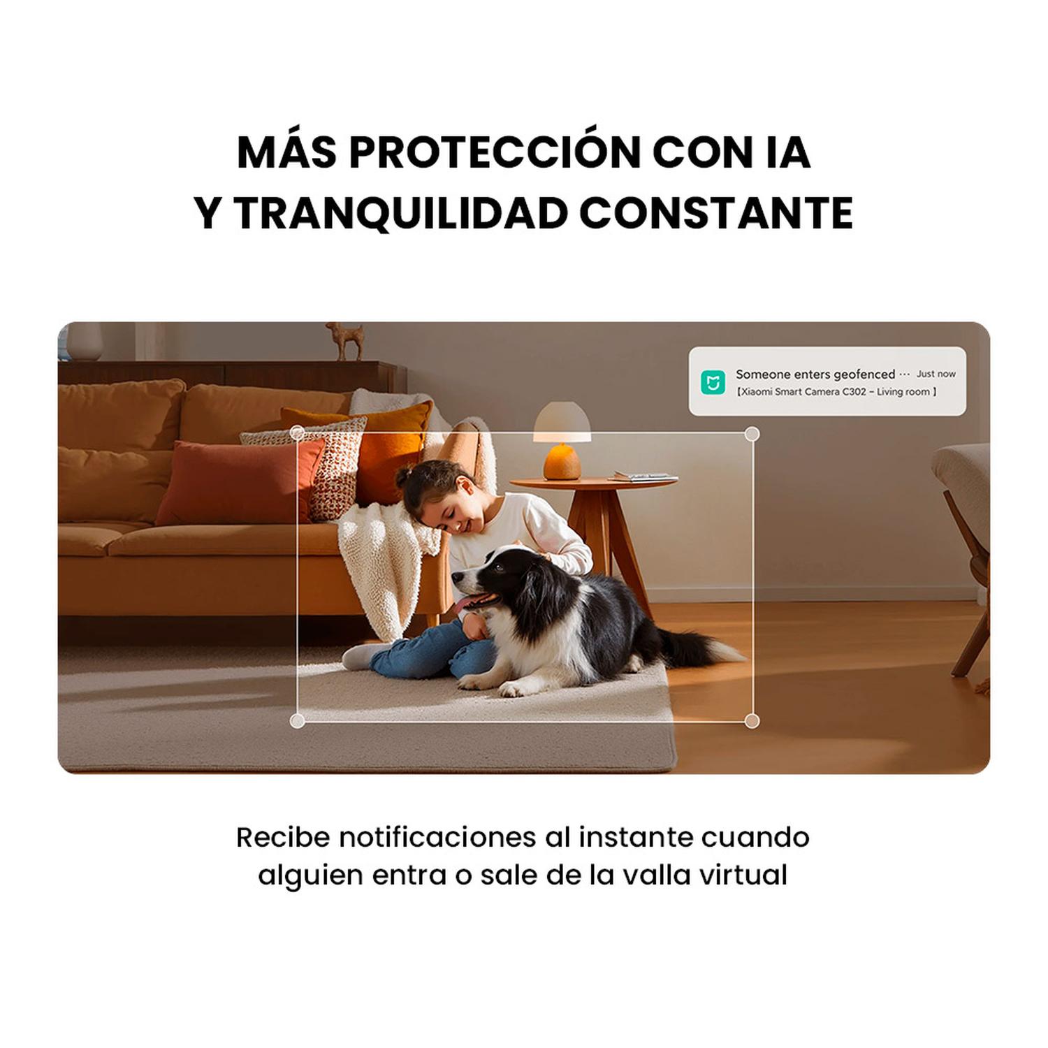 CÁMARA SEGURIDAD INTELIGENTE XIAOMI C302 UHD 2K 360° CON FUNCIONES IA MEJORADAS - 6