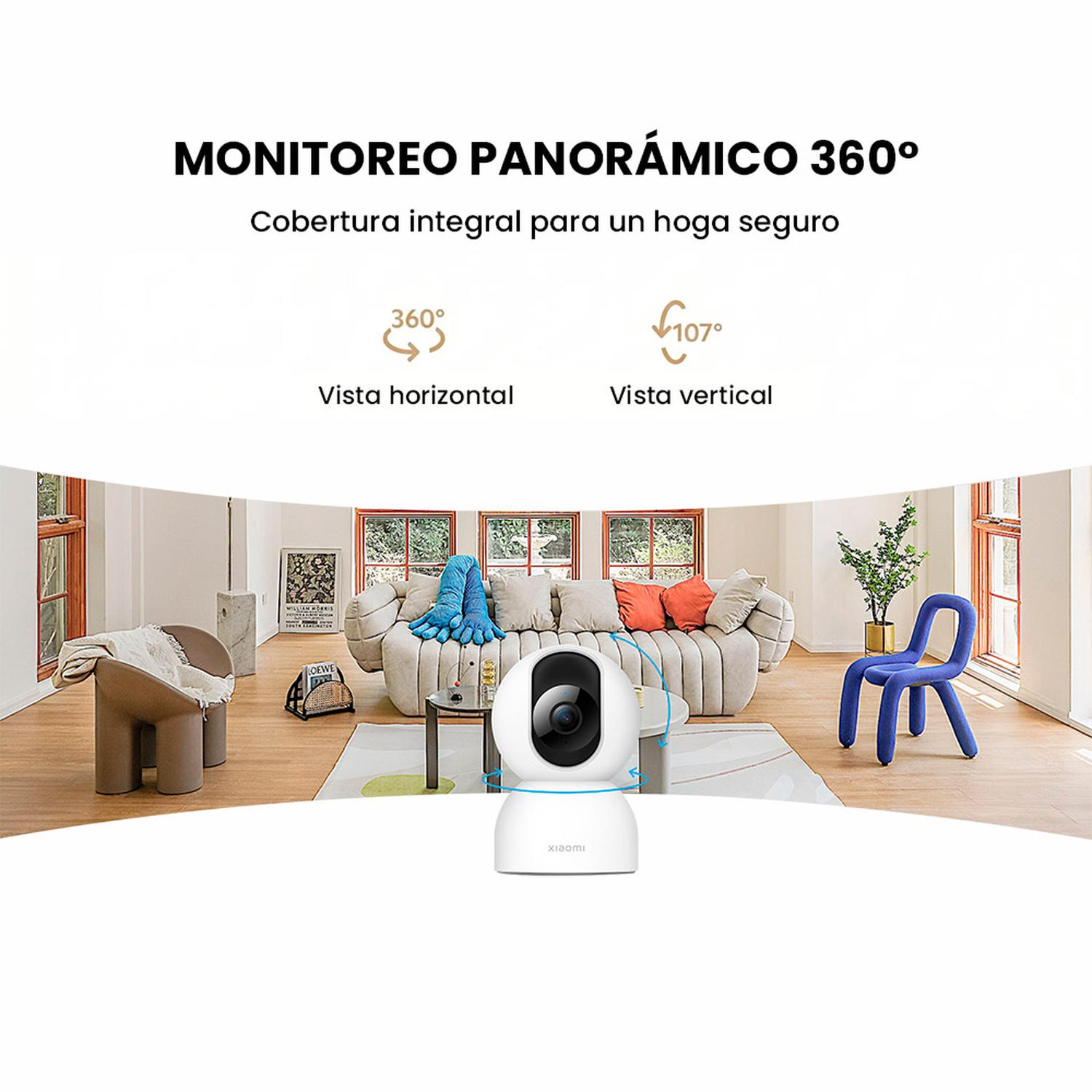 CÁMARA SEGURIDAD INTELIGENTE XIAOMI C400 UHD 2.5K 4MP 360° CON FUNCIONES IA MEJORADAS - 5