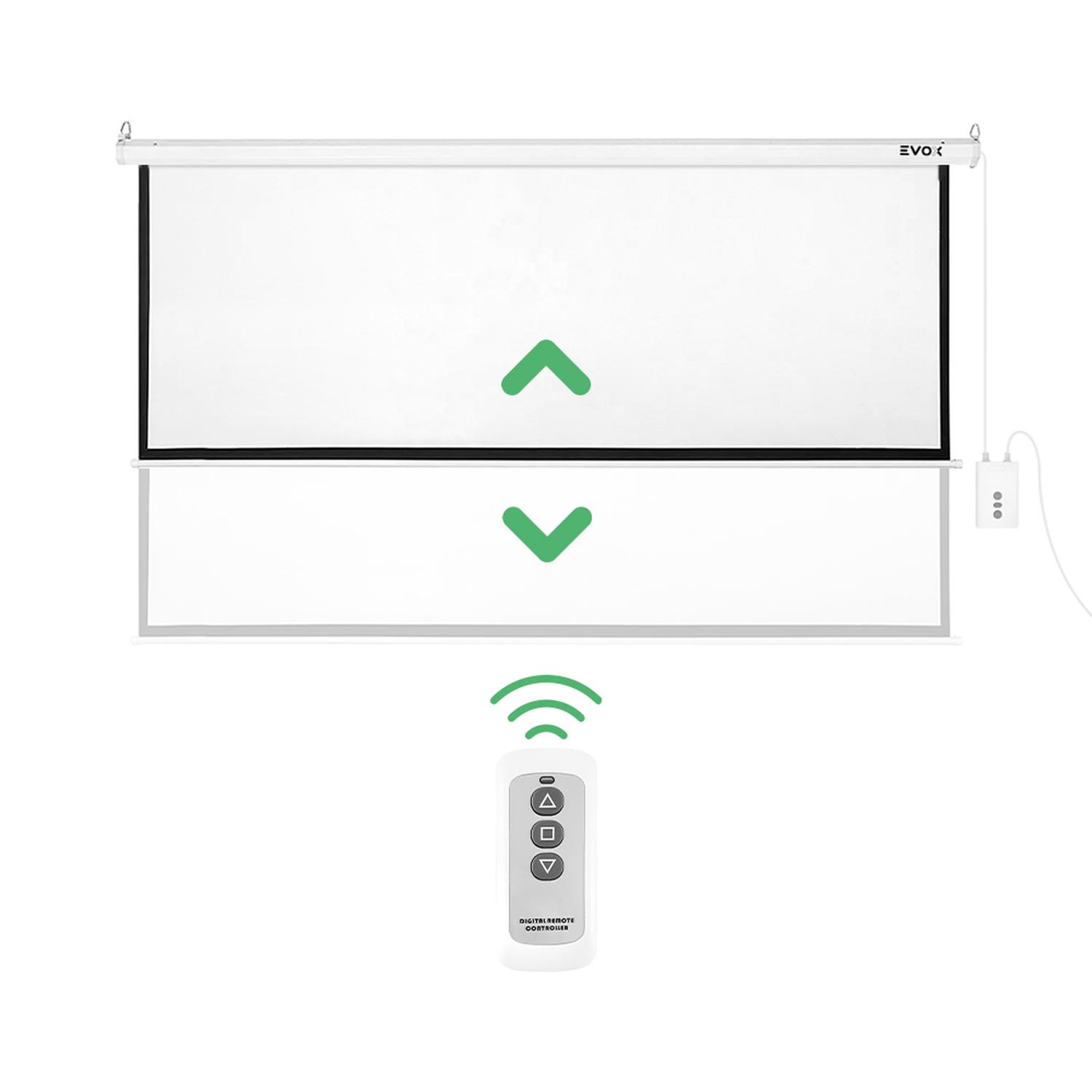ECRAN ELÉCTRICO EVOX DE 120 PULGADAS 16:9 CON PANTALLA RETRÁCTIL AUTOMÁTICA - 2