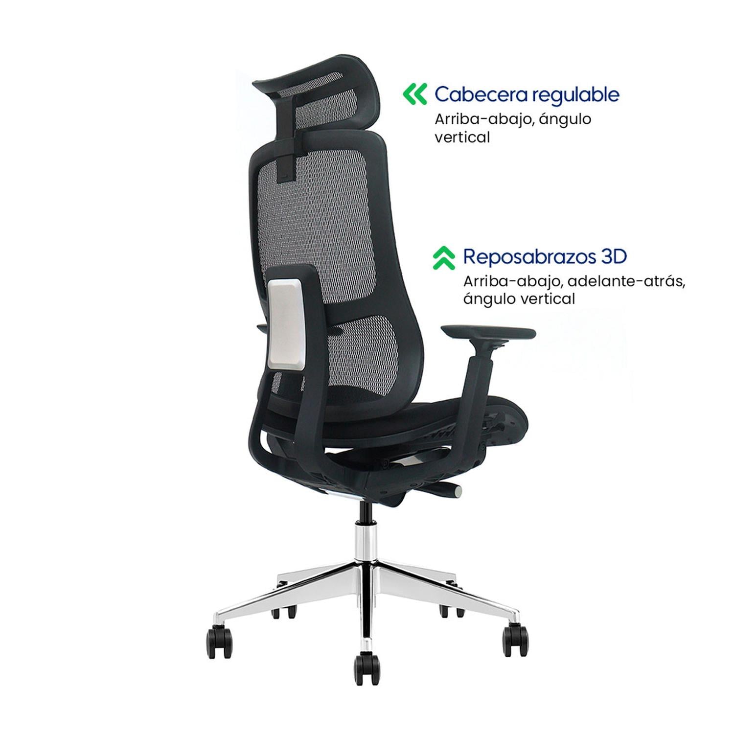 SILLA DE OFICINA ERGONÓMICA EVOX SC24 CON RESPALDO AJUSTABLE Y ASIENTO DESLIZANTE - 4