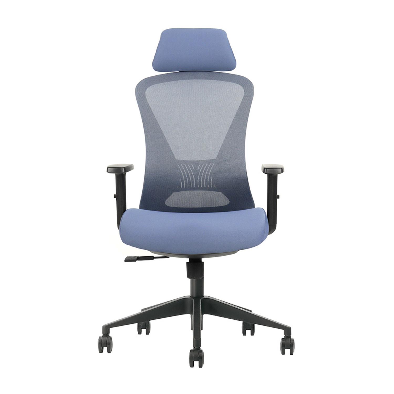 SILLA DE OFICINA ERGONÓMICA EVOX GK2 AZUL CON LUMBAR AJUSTABLE Y RECLINABLE 120 - 2