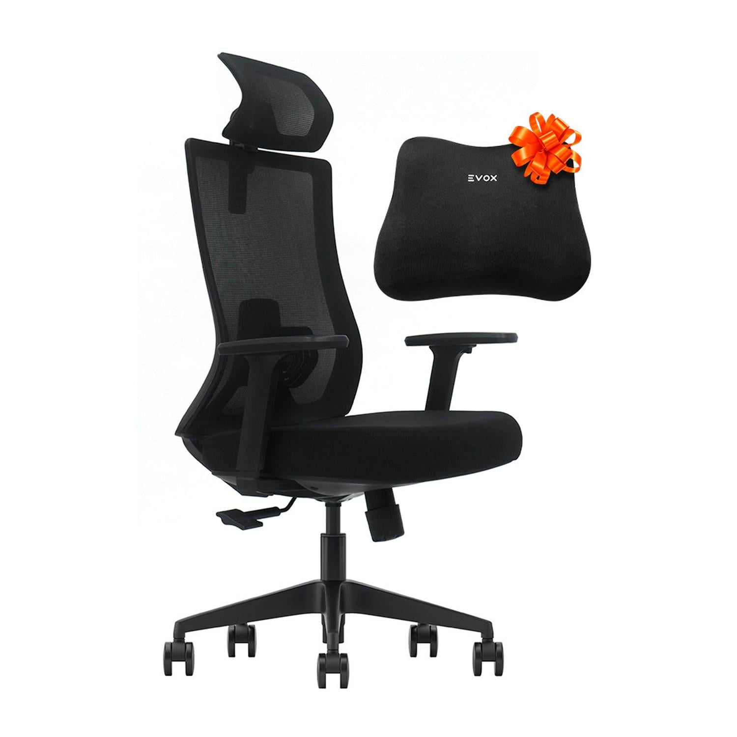 SILLA DE OFICINA ERGONÓMICA EJECUTIVA CON SOPORTE LUMBAR AJUSTABLE Y BRAZOS 3D EVOX KC16 - 1