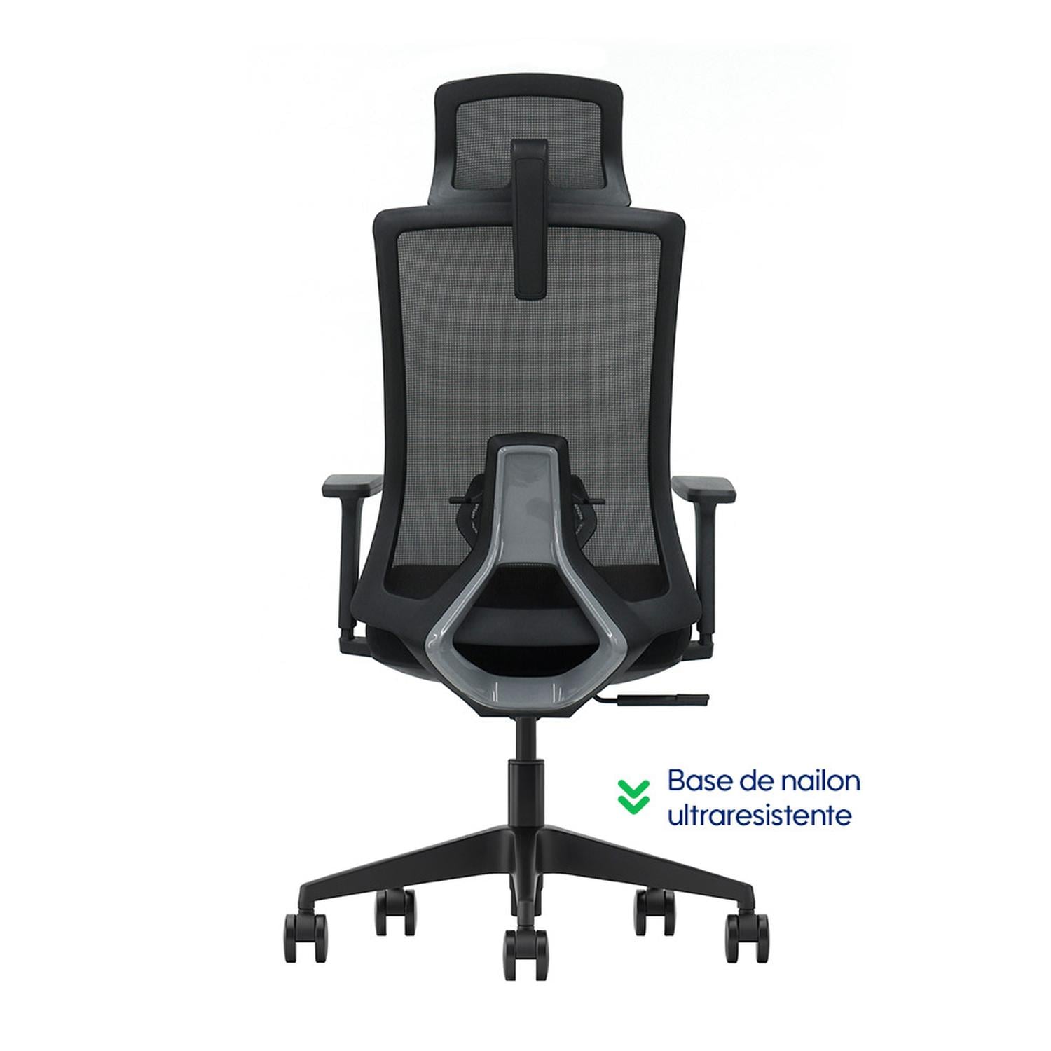 SILLA DE OFICINA ERGONÓMICA EJECUTIVA CON SOPORTE LUMBAR AJUSTABLE Y BRAZOS 3D EVOX KC16 - 7