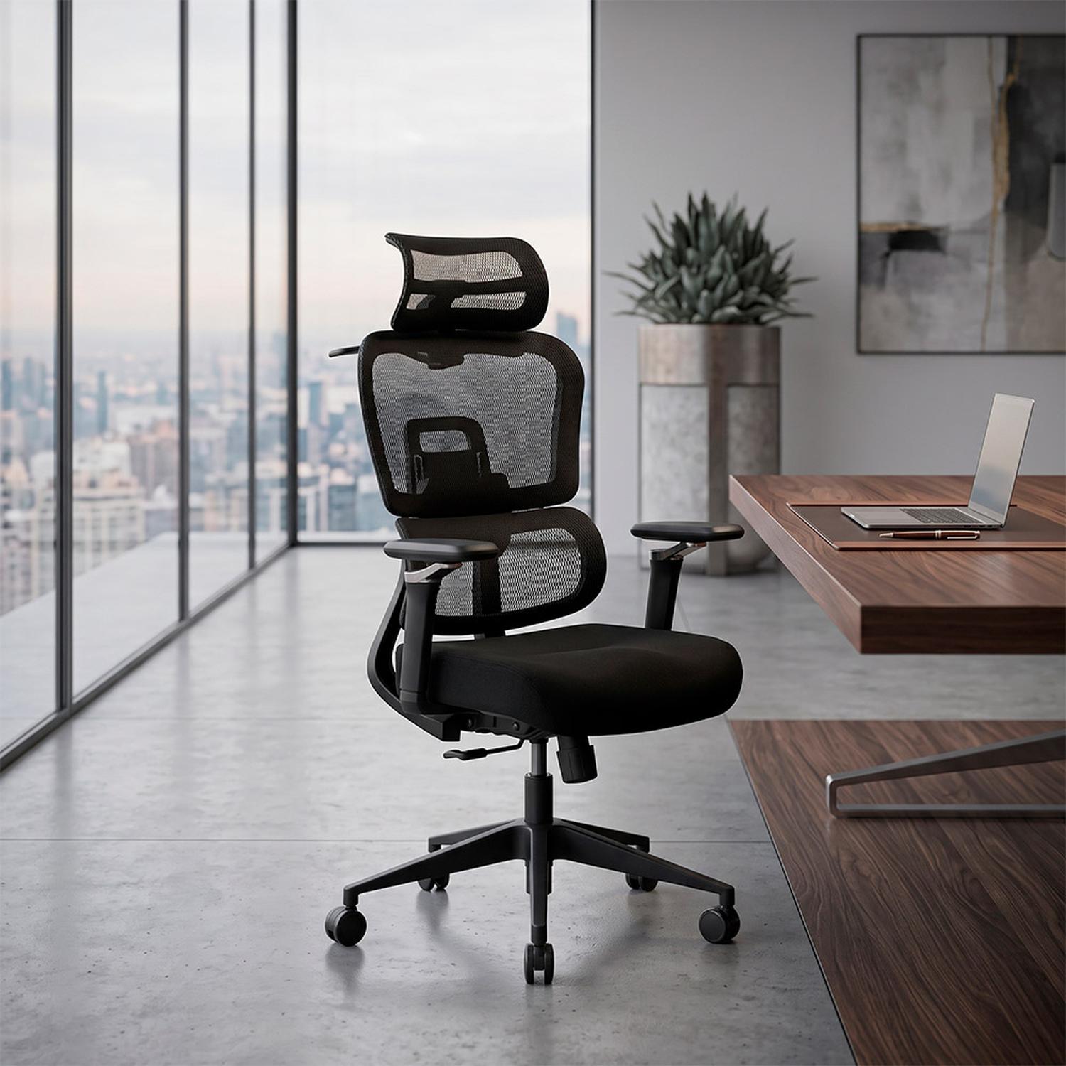SILLA DE OFICINA ERGONÓMICA EVOX NC19 CON BRAZOS 5D Y SOPORTE LUMBAR DINÁMICO - 9