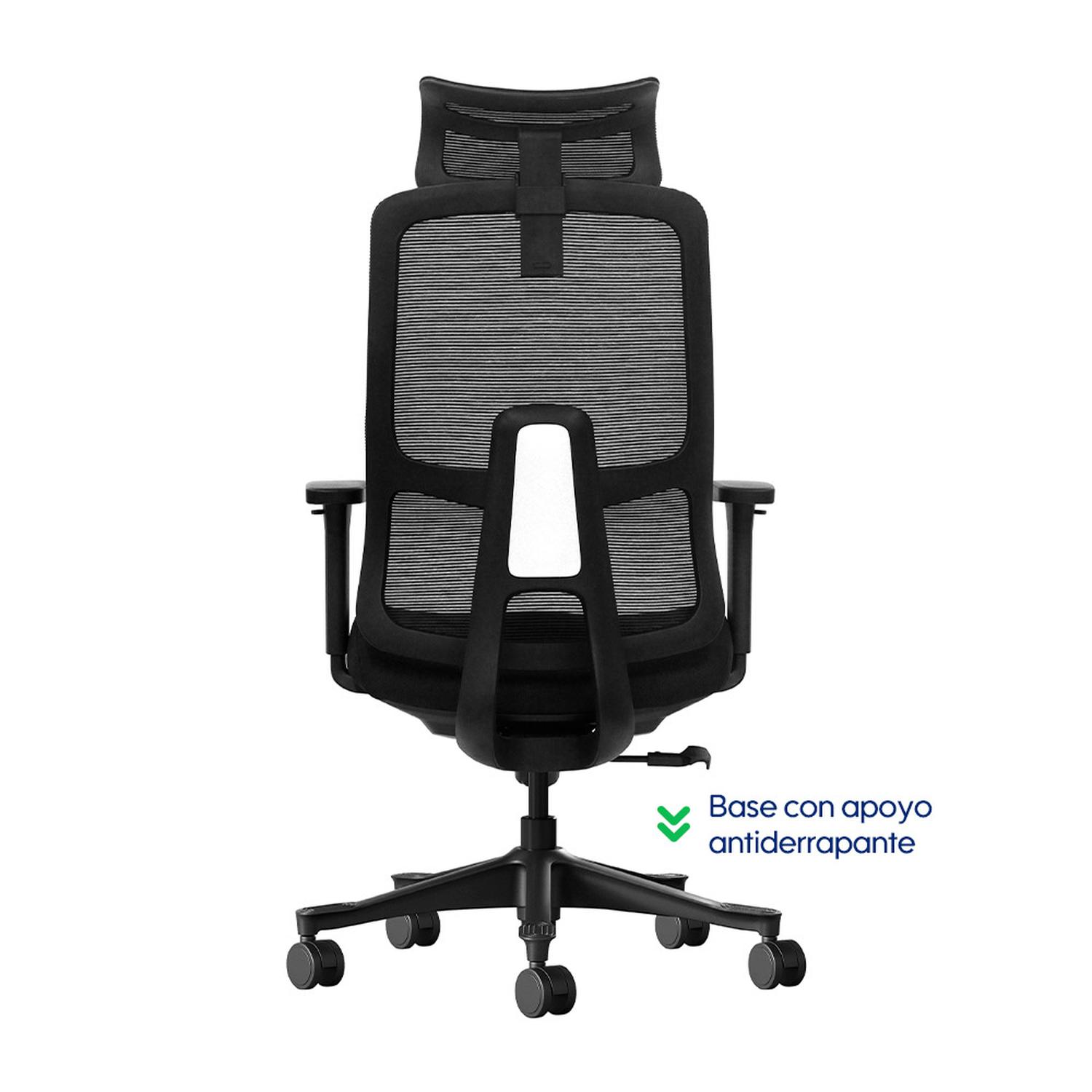 SILLA DE OFICINA ERGONÓMICA EVOX DC20 CON RESPALDO AJUSTABLE Y BRAZOS 3D - 6