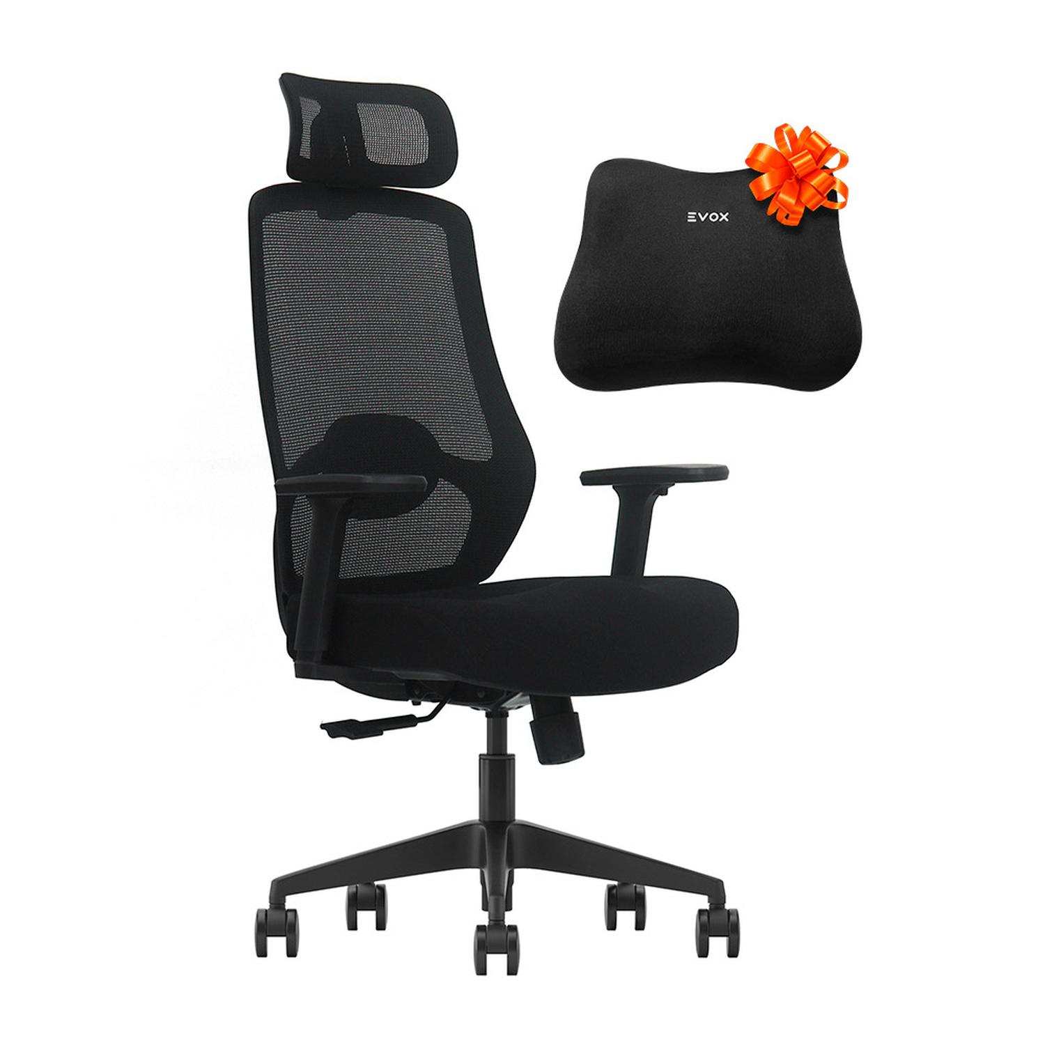 SILLA DE OFICINA ERGONÓMICA EJECUTIVA EVOX VC22 CON LUMBAR AJUSTABLE Y BRAZOS 3D - 1