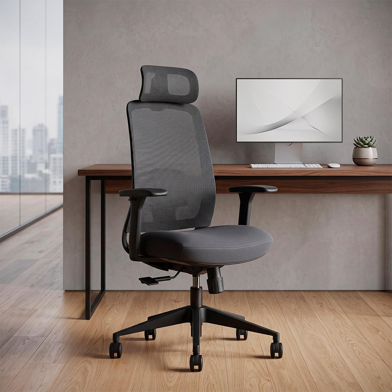 SILLA DE OFICINA ERGONÓMICA PROFESIONAL EVOX PC21 CON SOPORTE LUMBAR AJUSTABLE Y BRAZOS 3D - 9