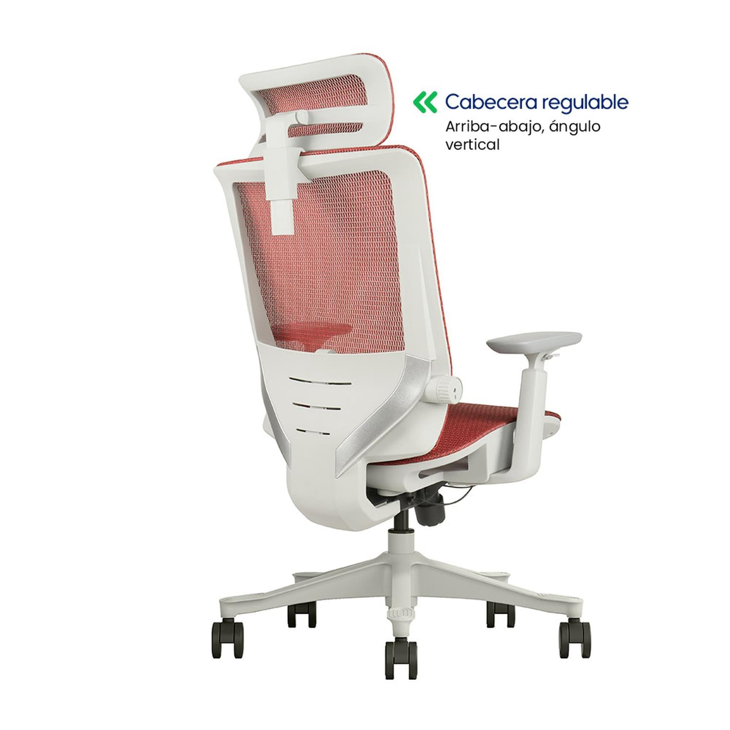 SILLA DE OFICINA ERGONÓMICA EVOX SM6-GH DE MALLA CON SOPORTE LUMBAR AJUSTABLE Y BRAZOS 3D - 4