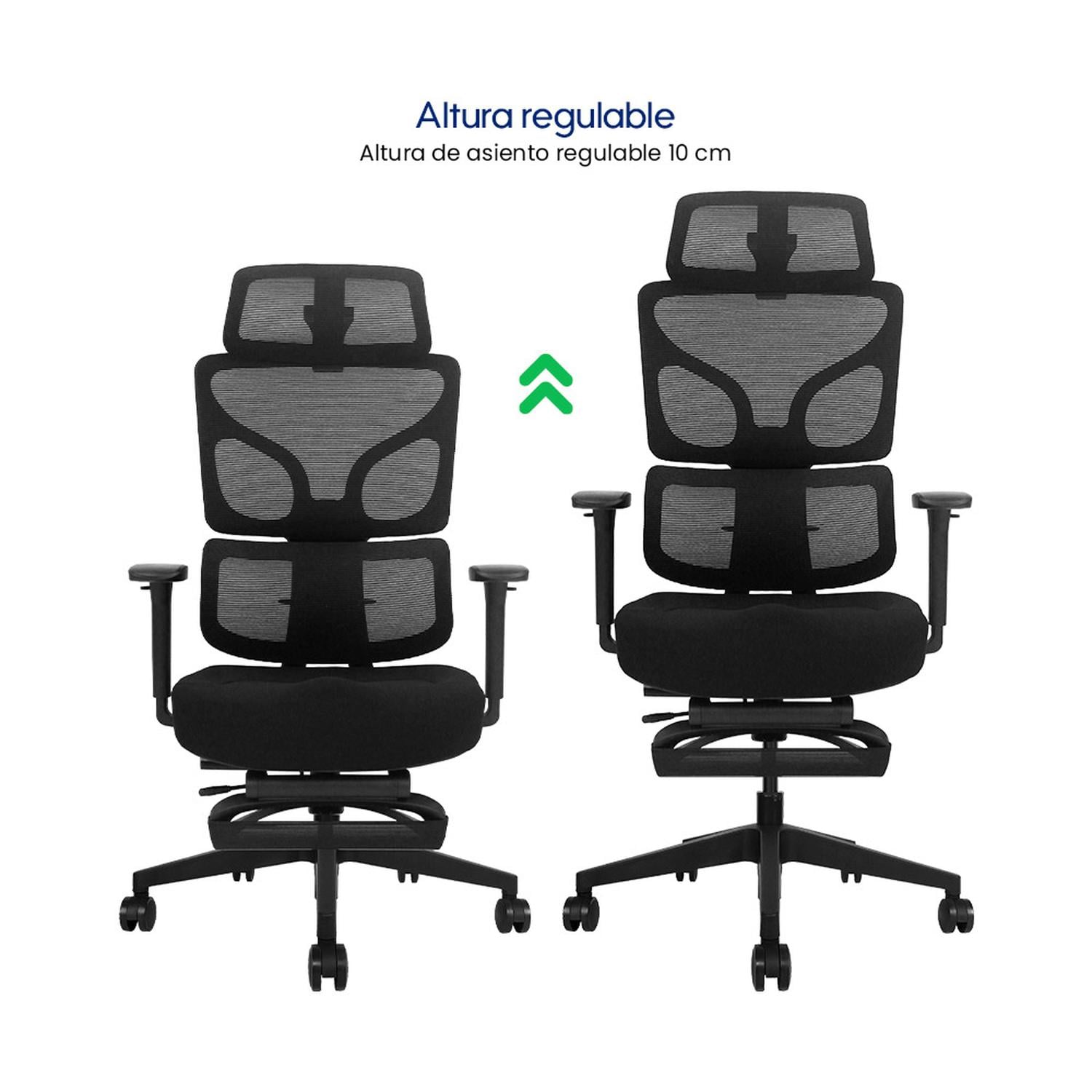 SILLA DE OFICINA ERGONÓMICA EVOX GT5-R CON DOBLE SOPORTE LUMBAR Y REPOSAPIÉS - 3