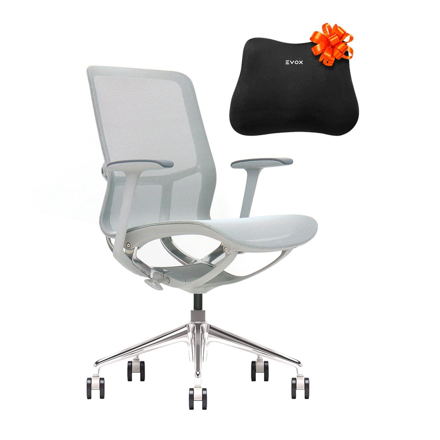 SILLA DE OFICINA ERGONÓMICA GRIS DE MALLA EVOX F5G - 1