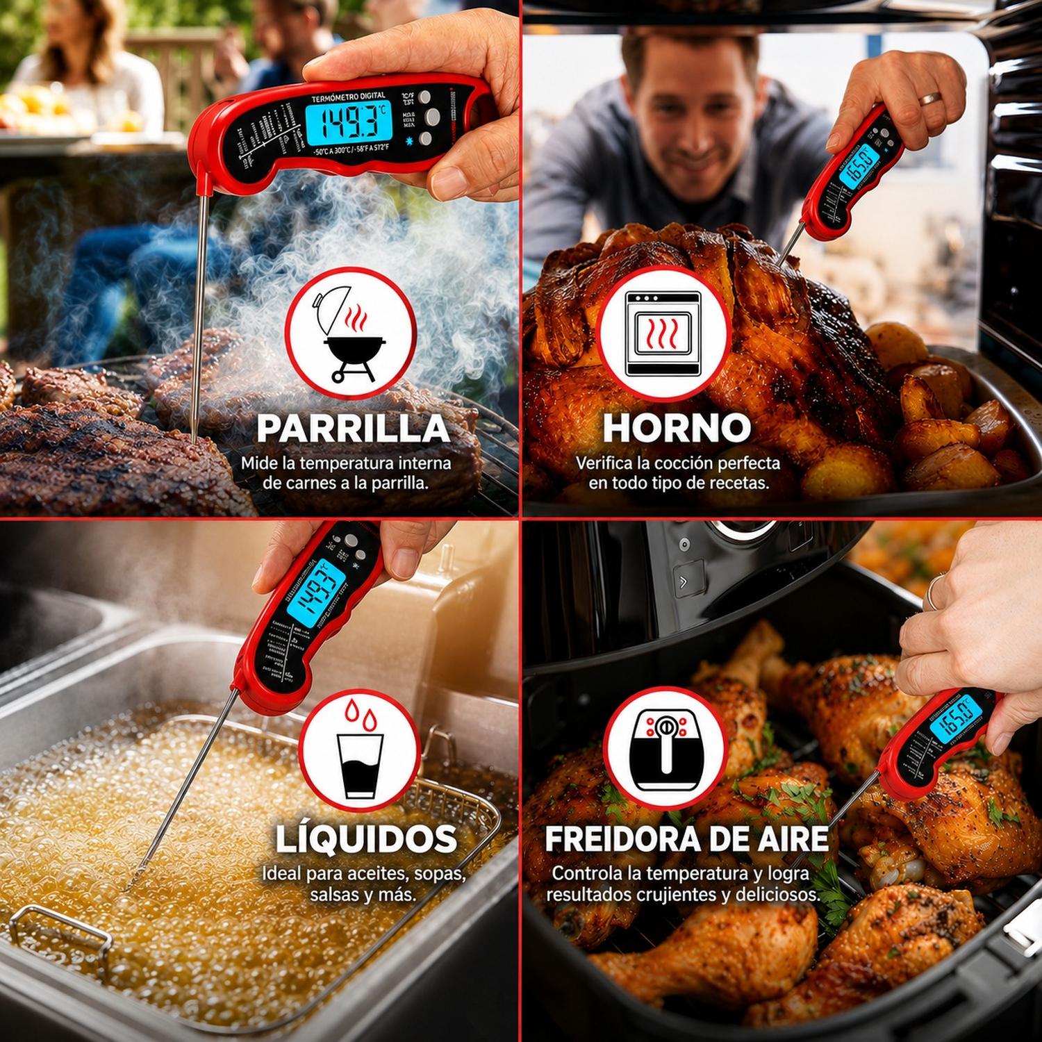 TERMÓMETRO DIGITAL PARA CARNE DE COCINA Y PARRILLA PROFESIONAL ALPHA GRILLERS - 4
