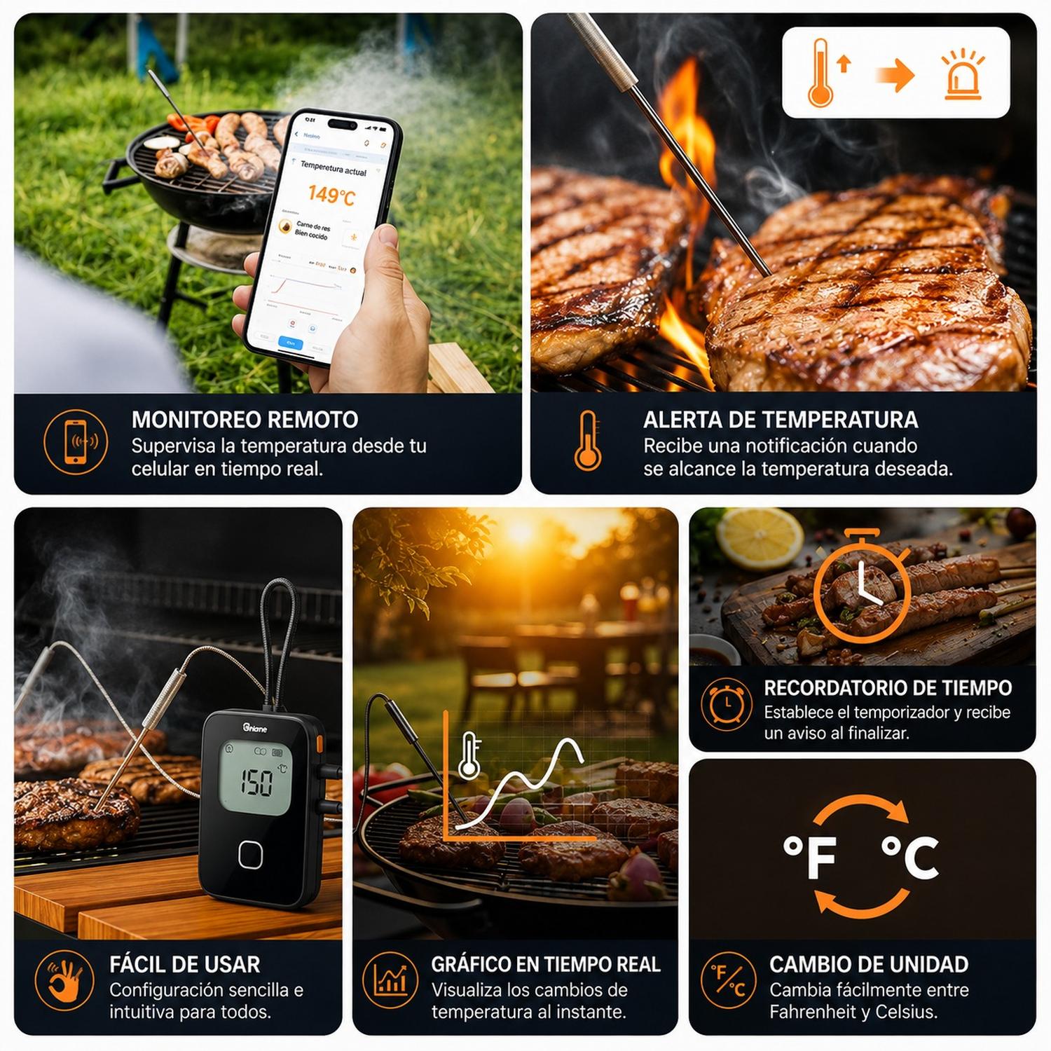 TERMÓMETRO INTELIGENTE SONOFF PARA CARNE BBQ BMT01 - 3