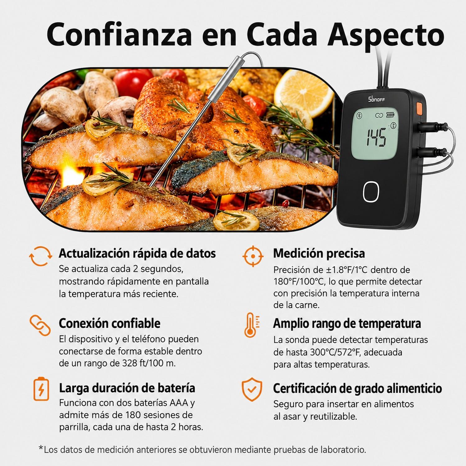 TERMÓMETRO INTELIGENTE SONOFF PARA CARNE BBQ BMT01 - 5