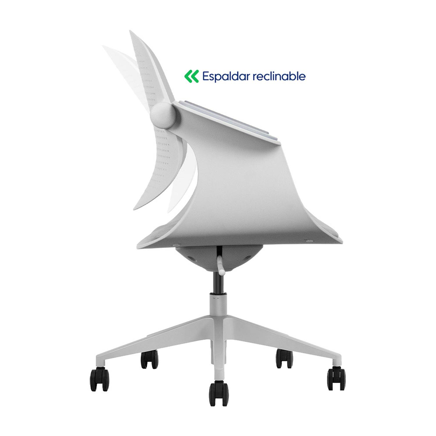 SILLA MULTIUSO ERGONÓMICA GRIS GIRATORIA EVOX F2G - 4