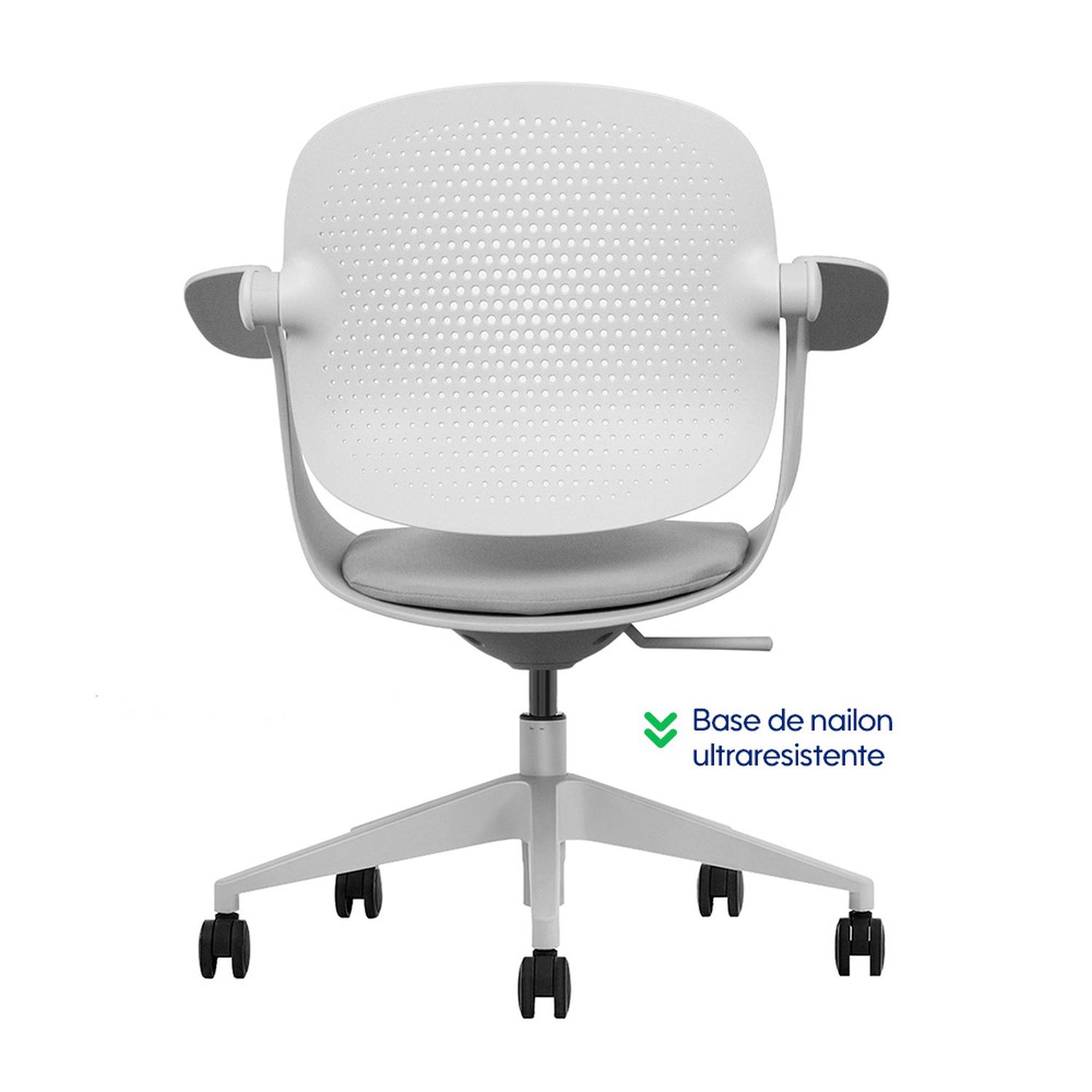 SILLA MULTIUSO ERGONÓMICA GRIS GIRATORIA EVOX F2G - 6