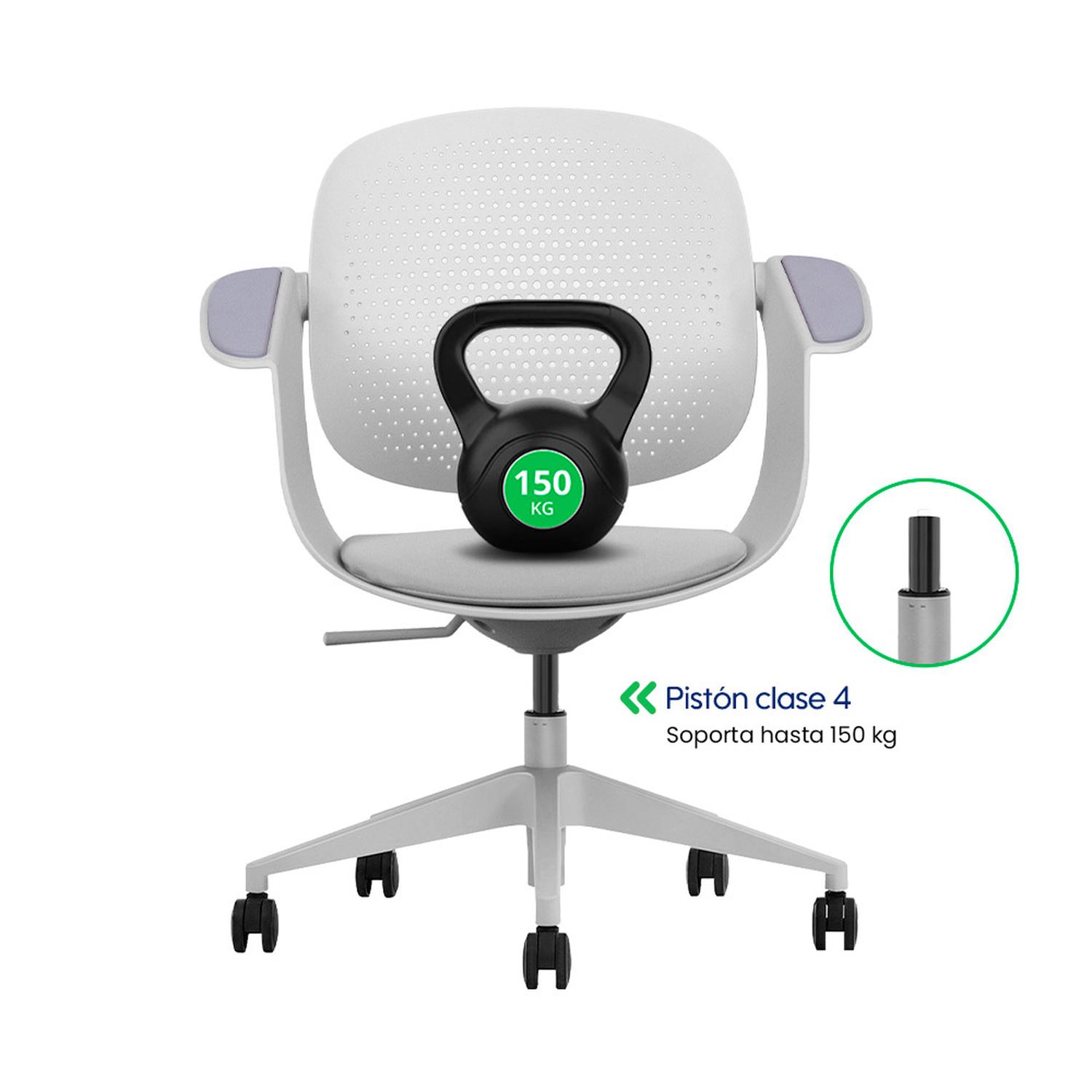 SILLA MULTIUSO ERGONÓMICA GRIS GIRATORIA EVOX F2G - 7