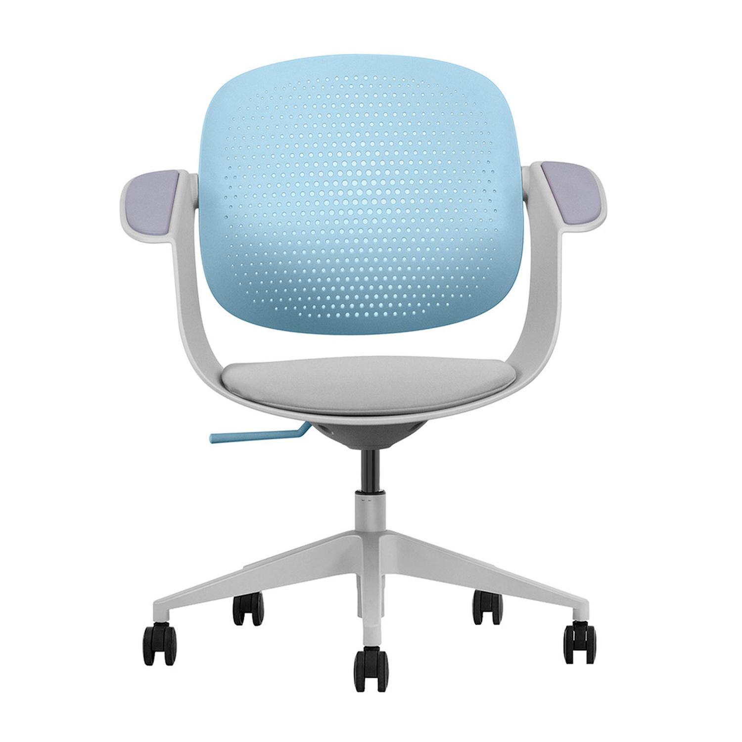 SILLA MULTIUSO ERGONÓMICA TURQUESA GIRATORIA EVOX F2T - 2