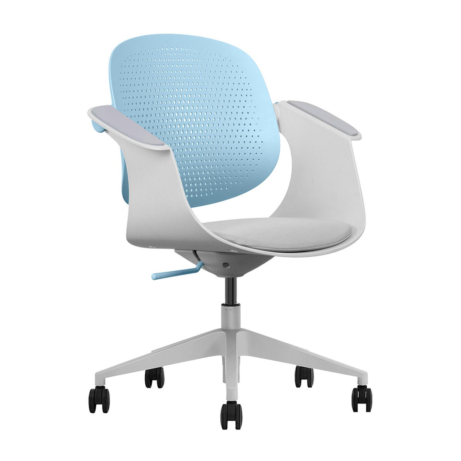 SILLA MULTIUSO ERGONÓMICA TURQUESA GIRATORIA EVOX F2T - 3
