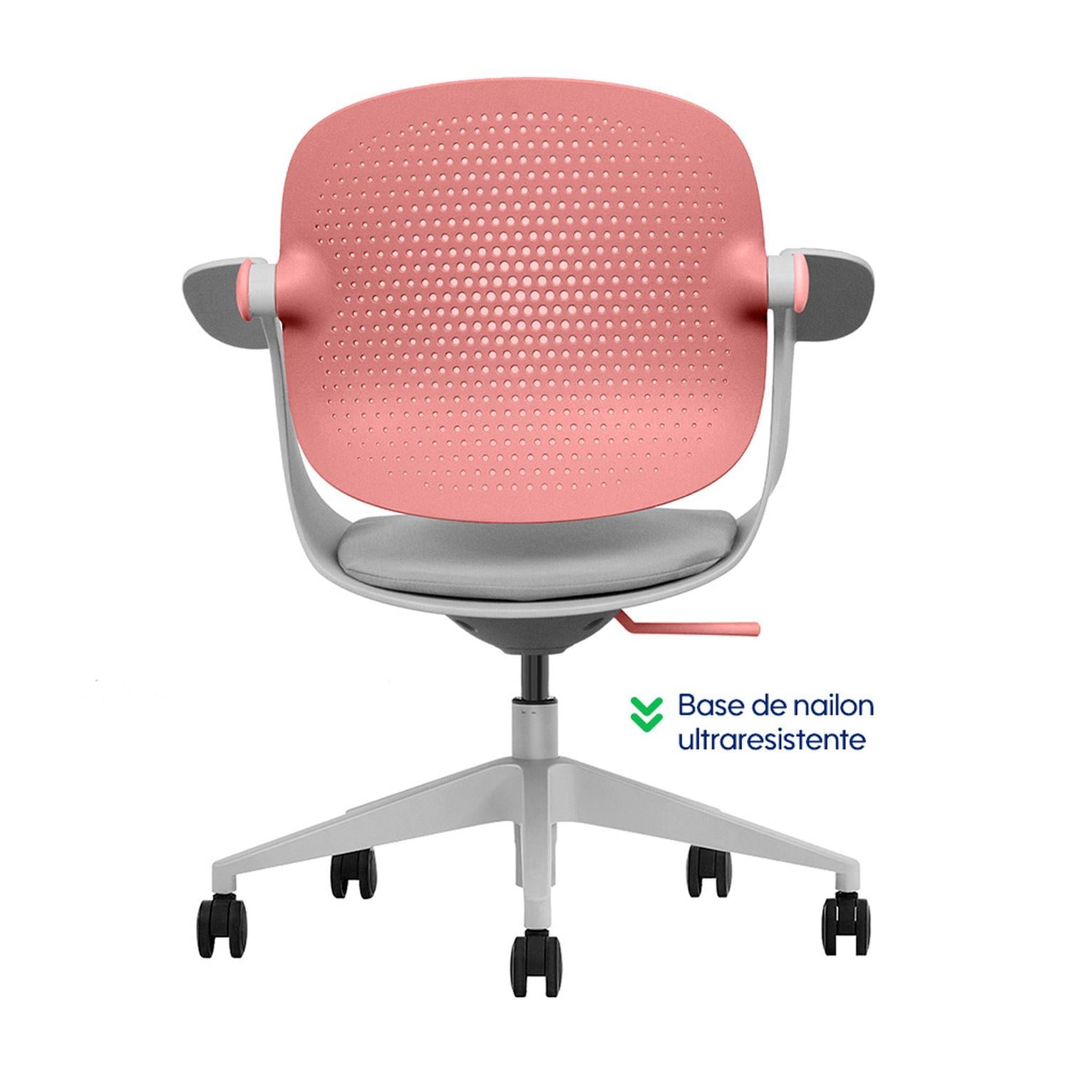 SILLA MULTIUSO ERGONÓMICA ROSA GIRATORIA EVOX F2R - 6