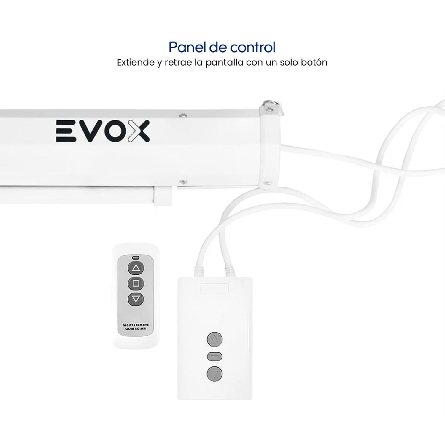 ECRAN ELÉCTRICO TENSIONADO EVOX PANTALLA DE 120 PULGADAS CON FIBRA DE VIDRIO - 4