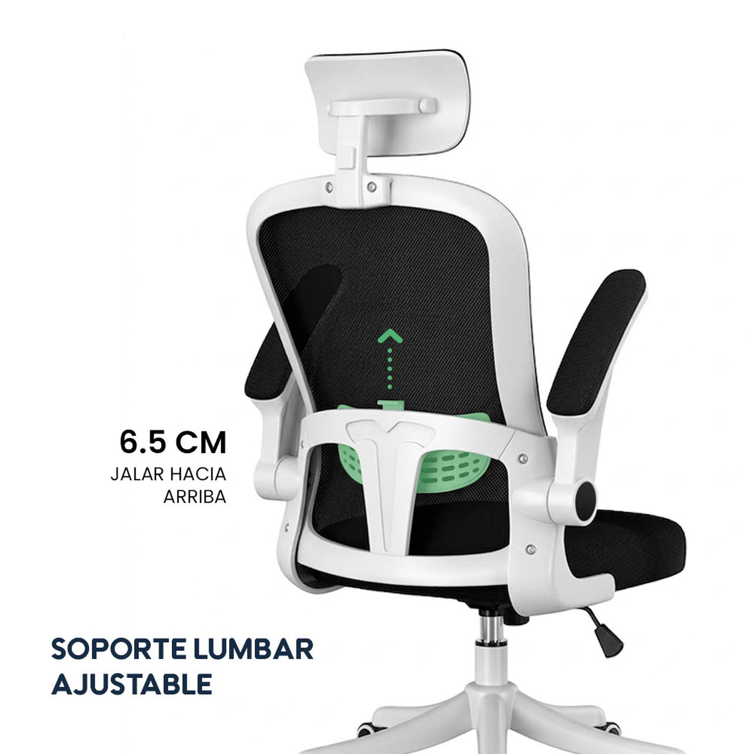 SILLA DE OFICINA ERGONÓMICA EVOX ONE E2-W (CT256) CON SOPORTE LUMBAR AJUSTABLE - 4