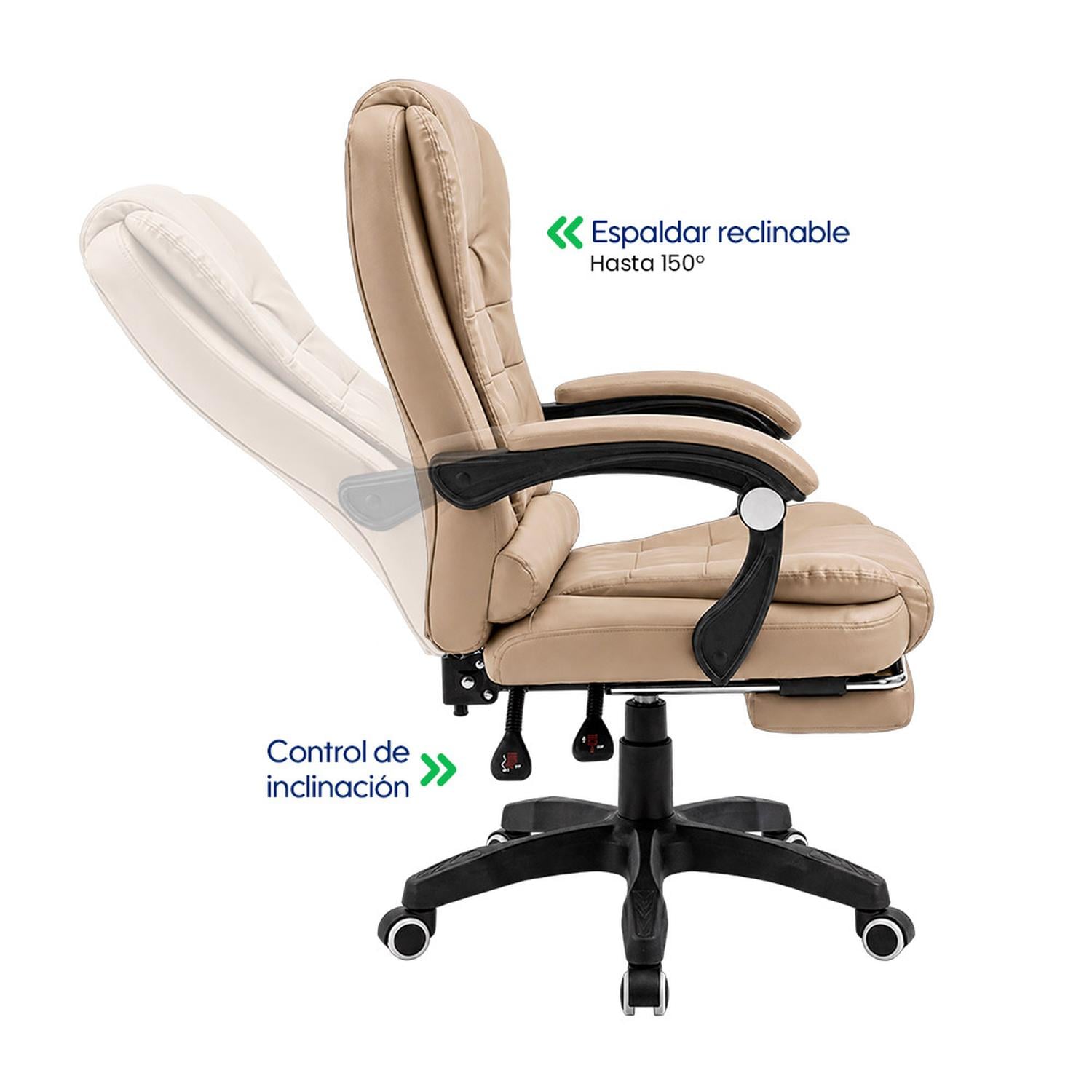 SILLA EVOX ONE C7RN MASAJEADORA REPOSAPIÉS KAKI - 4