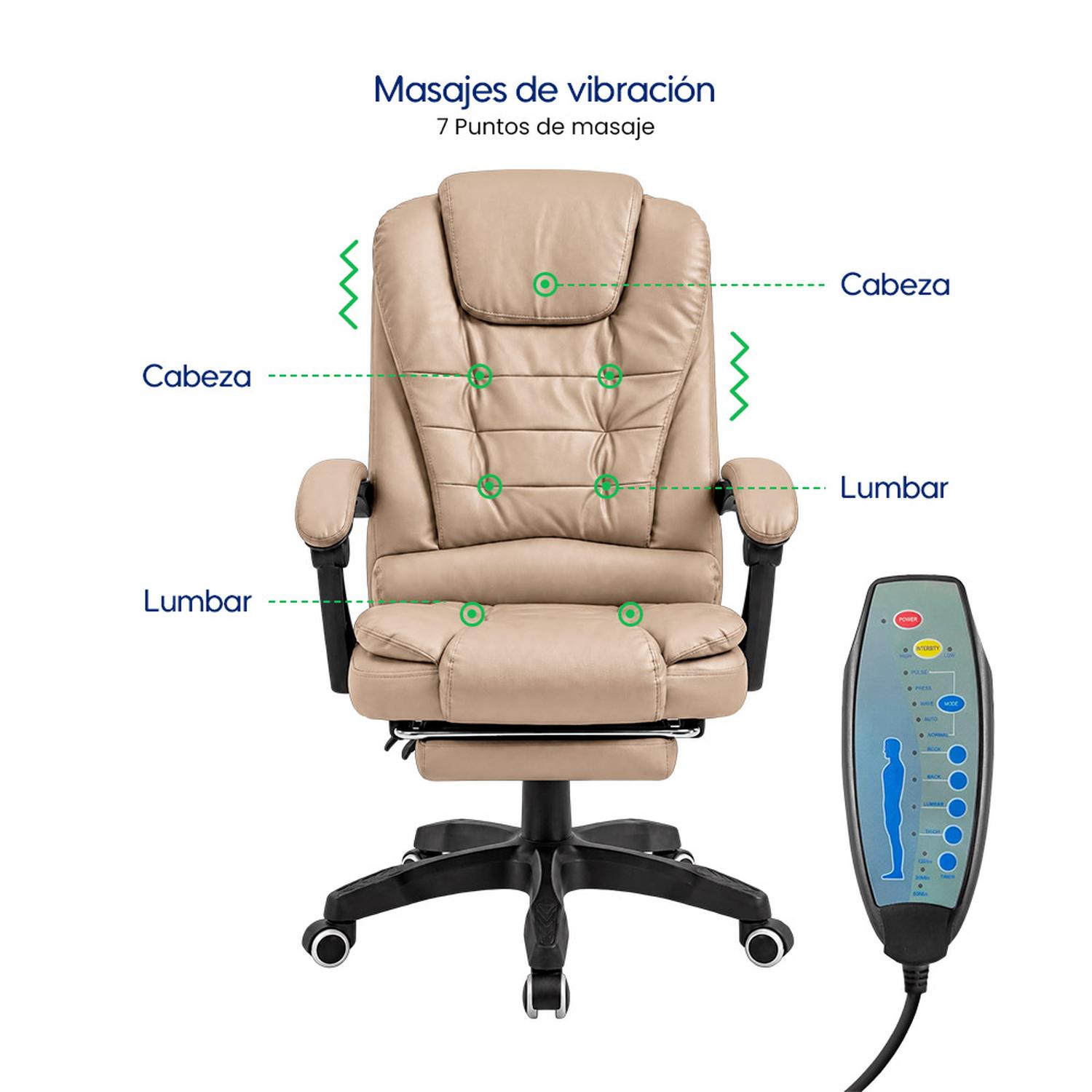 SILLA EVOX ONE C7RN MASAJEADORA REPOSAPIÉS KAKI - 6