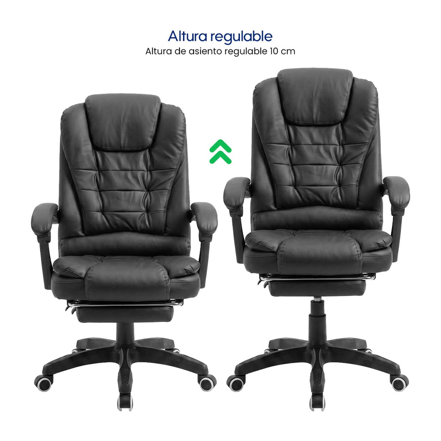 SILLA EVOX ONE C7RN MASAJEADORA REPOSAPIÉS NEGRO - 2