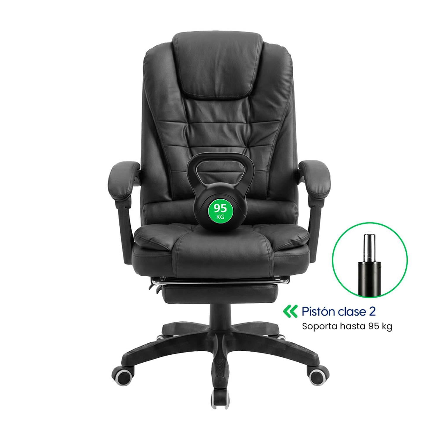 SILLA EVOX ONE C7RN MASAJEADORA REPOSAPIÉS NEGRO - 7