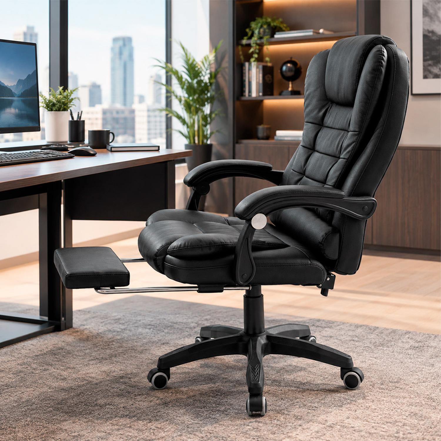 SILLA EVOX ONE C7RN MASAJEADORA REPOSAPIÉS NEGRO - 9